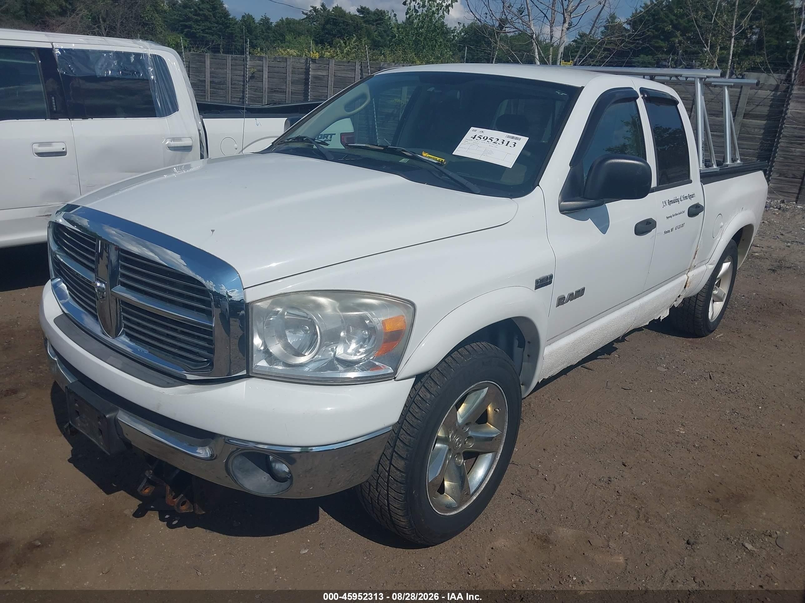 2008 Dodge Ram 1500 Slt White vin: 1D7HU18298S575366