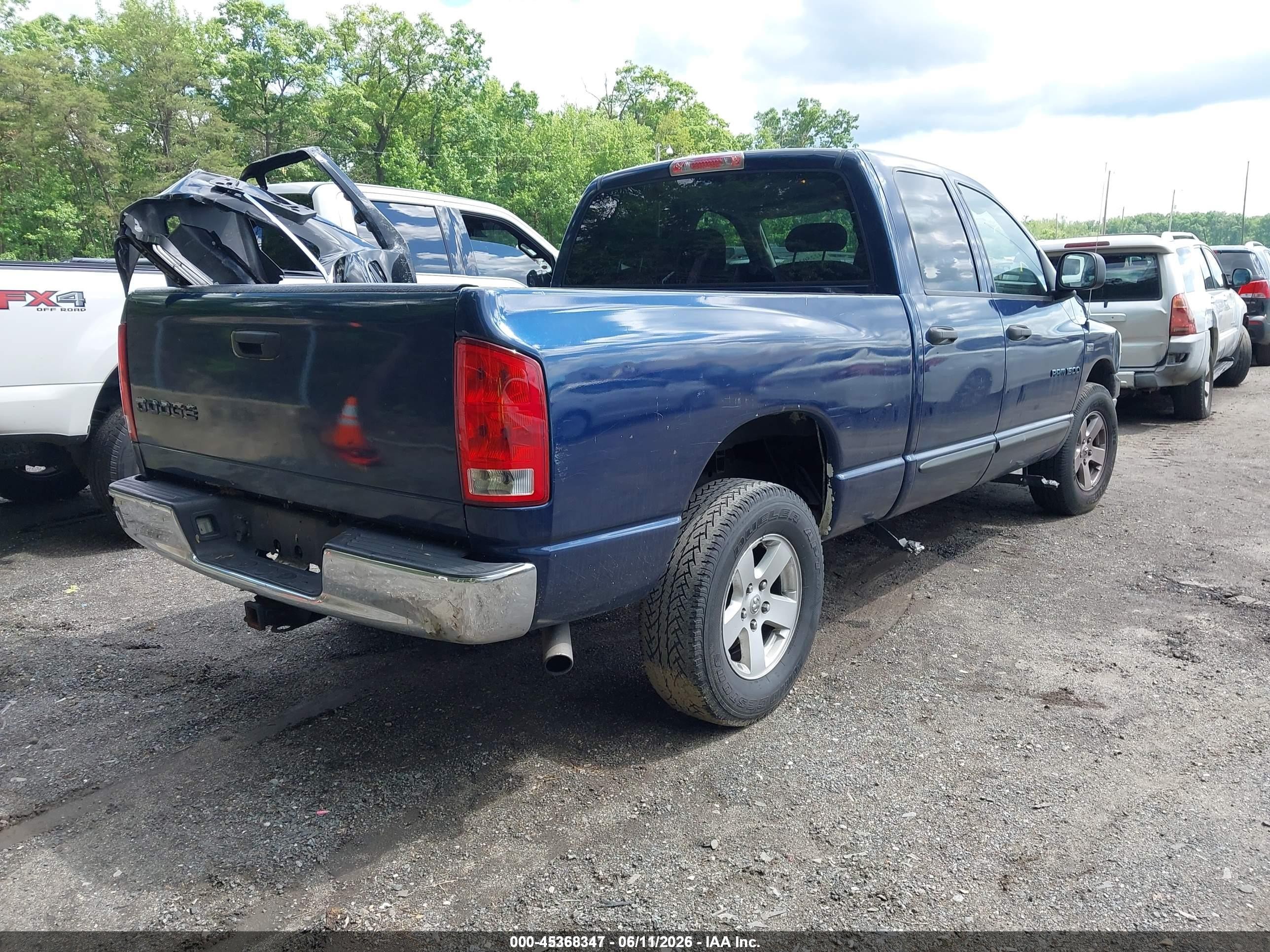 2006 Dodge Ram 1500 Slt/trx4 Off Road/sport Blue vin: 1D7HU182X6J219169