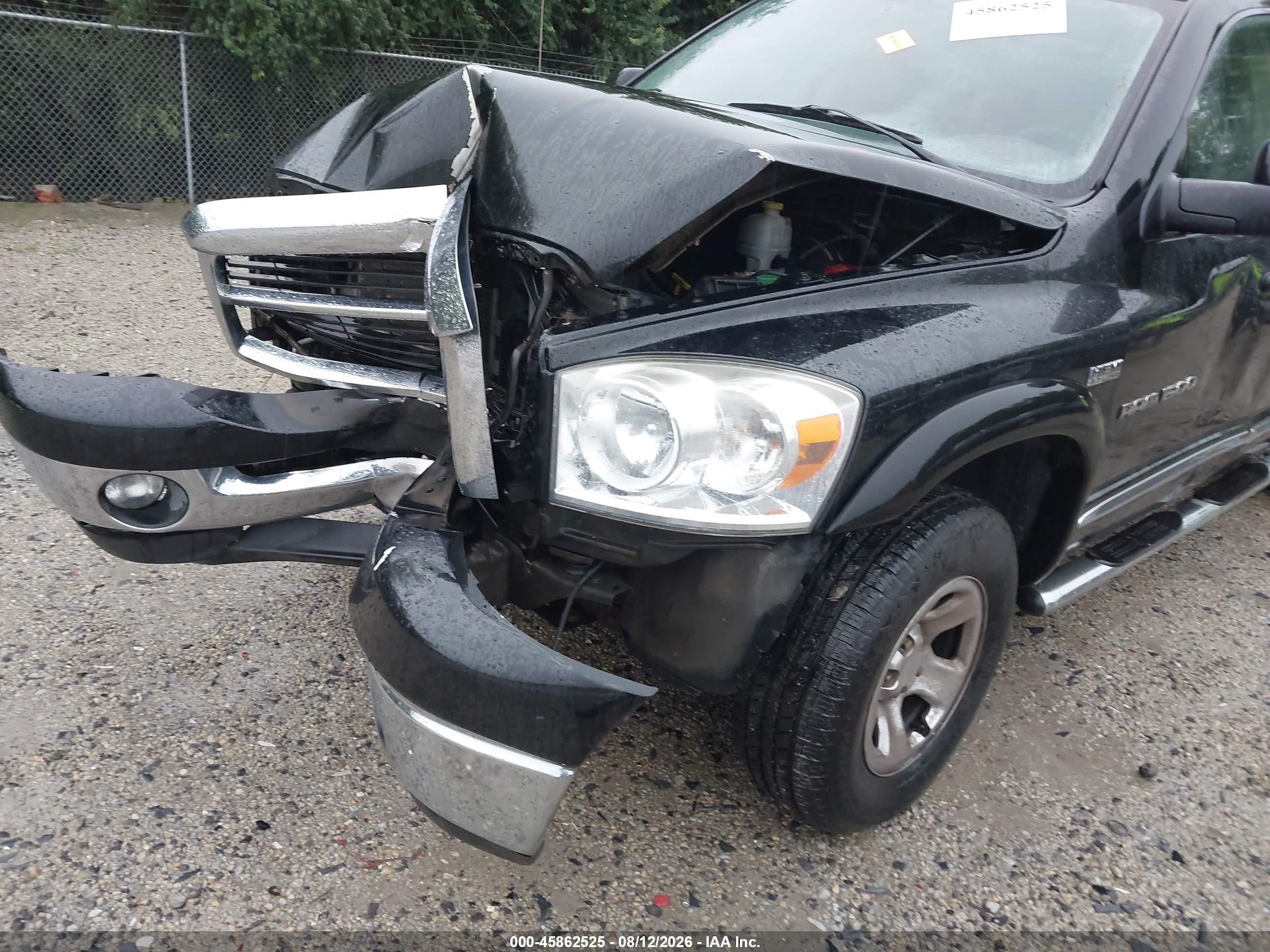 2007 Dodge Ram 1500 St/slt Black vin: 1D7HU182X7S147191