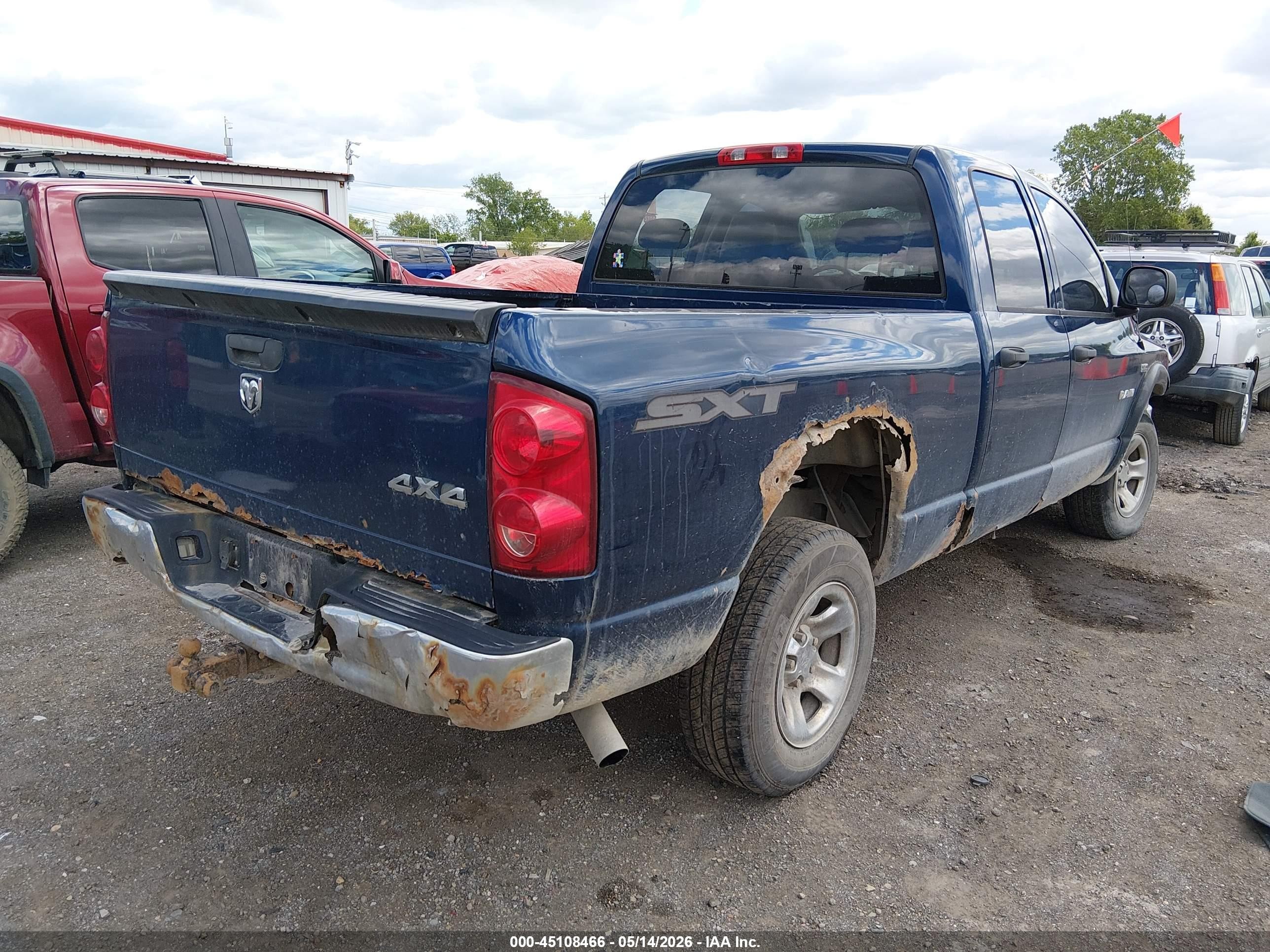 2008 Dodge Ram 1500 St/sxt Синий vin: 1D7HU182X8J217263