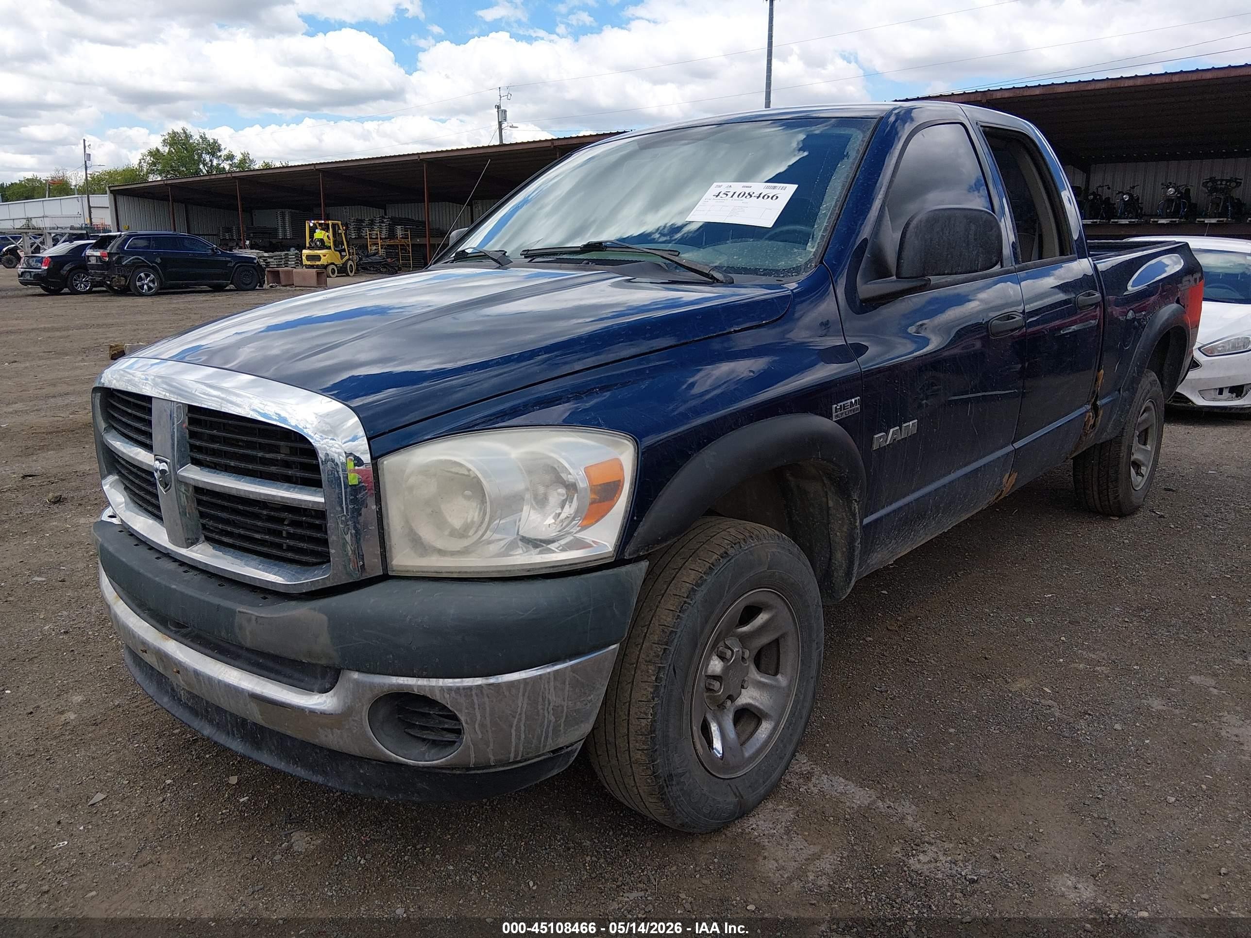 2008 Dodge Ram 1500 St/sxt Синий vin: 1D7HU182X8J217263