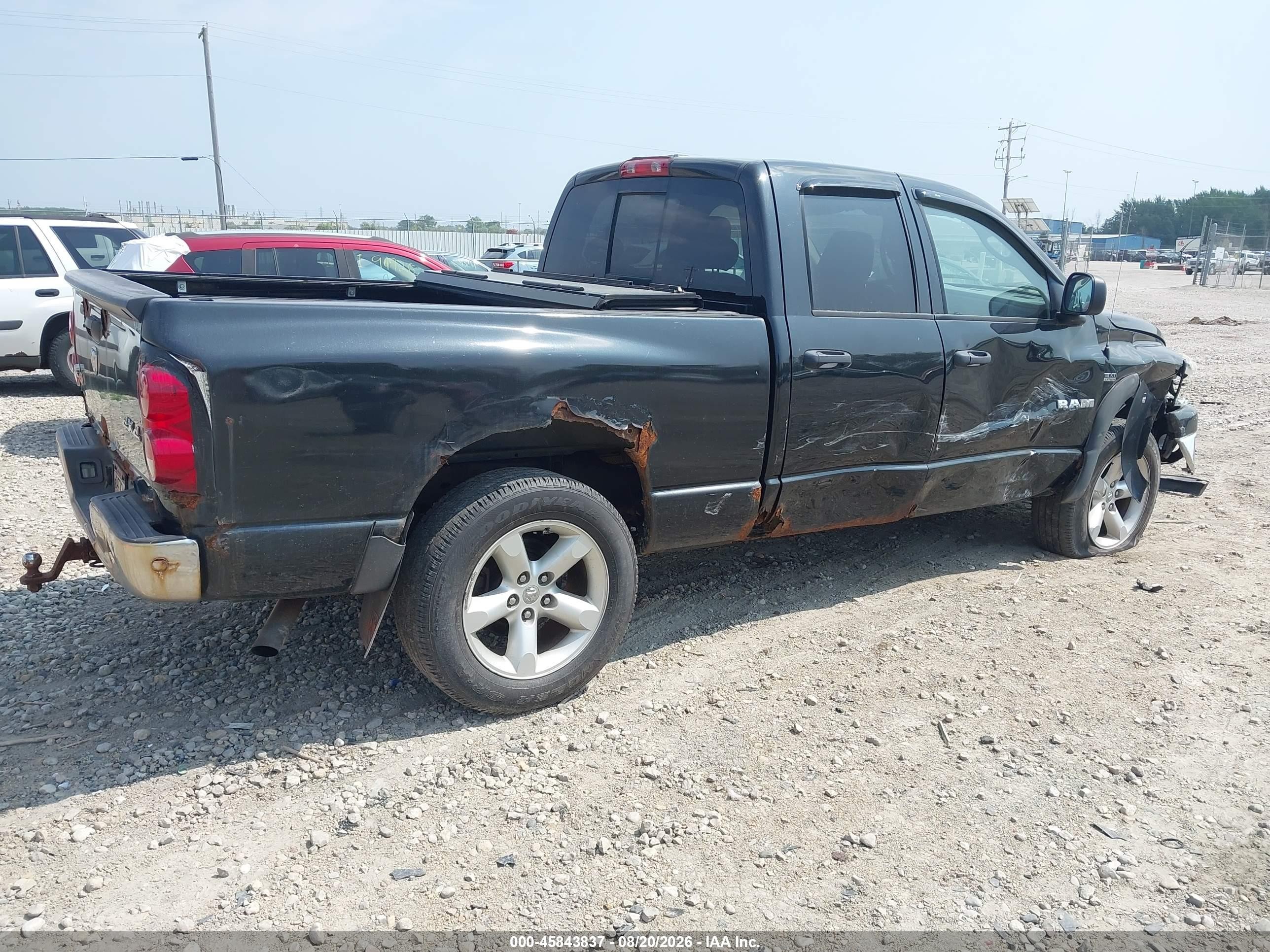 2008 Dodge Ram 1500 Slt Black vin: 1D7HU182X8S599286