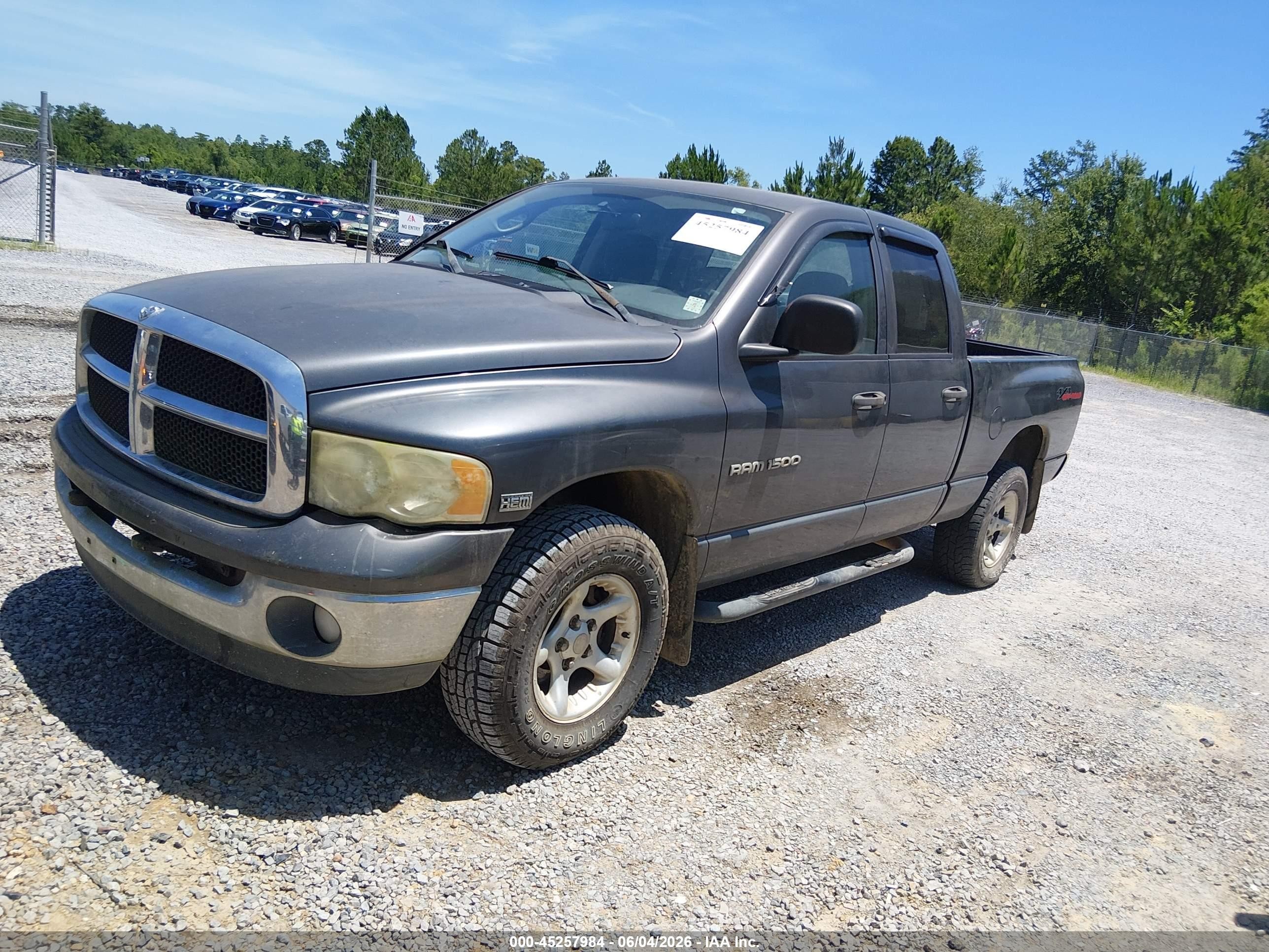 2004 Dodge Ram 1500 Slt/laramie Gray vin: 1D7HU18D04J258478