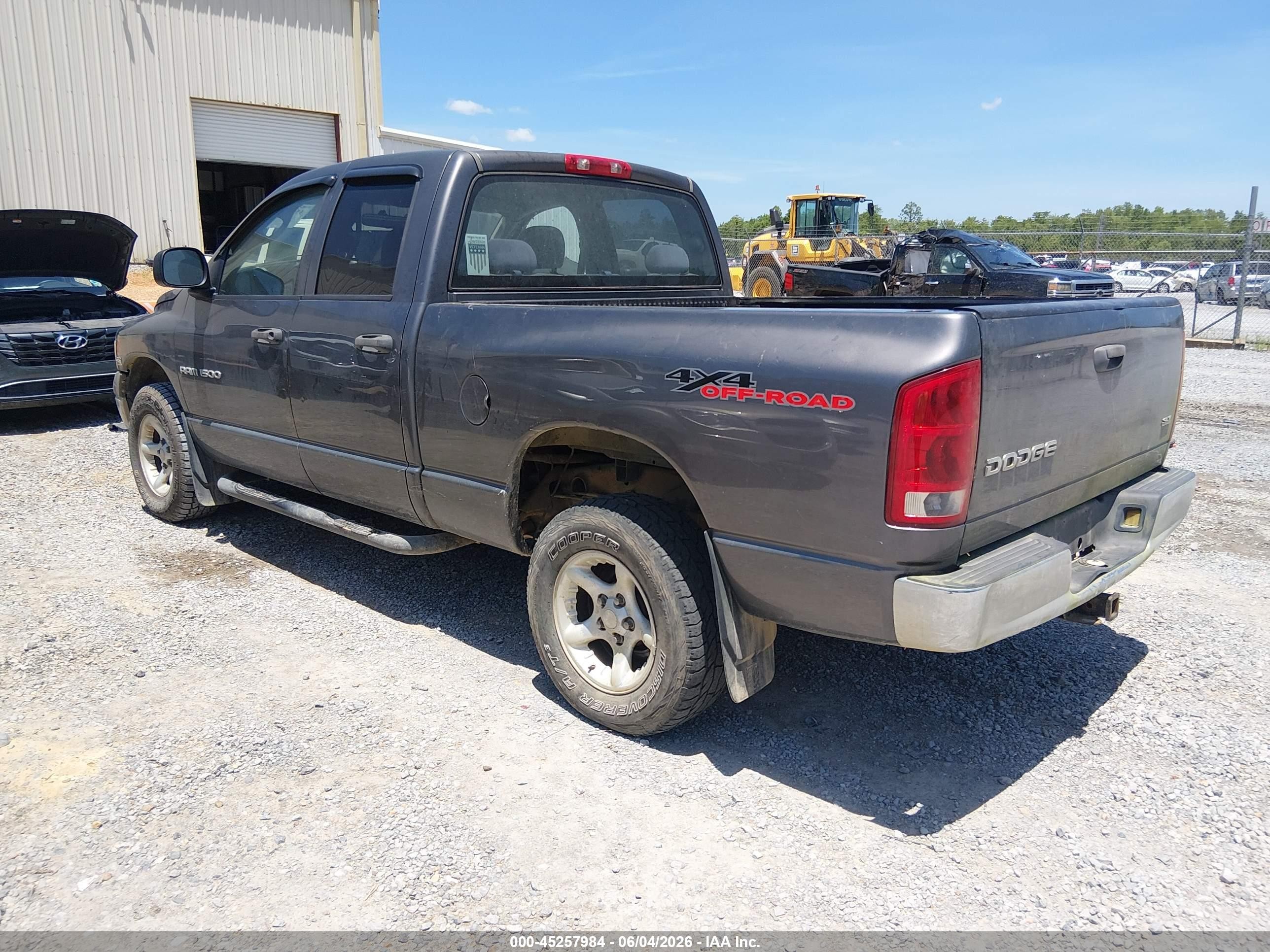 2004 Dodge Ram 1500 Slt/laramie Gray vin: 1D7HU18D04J258478