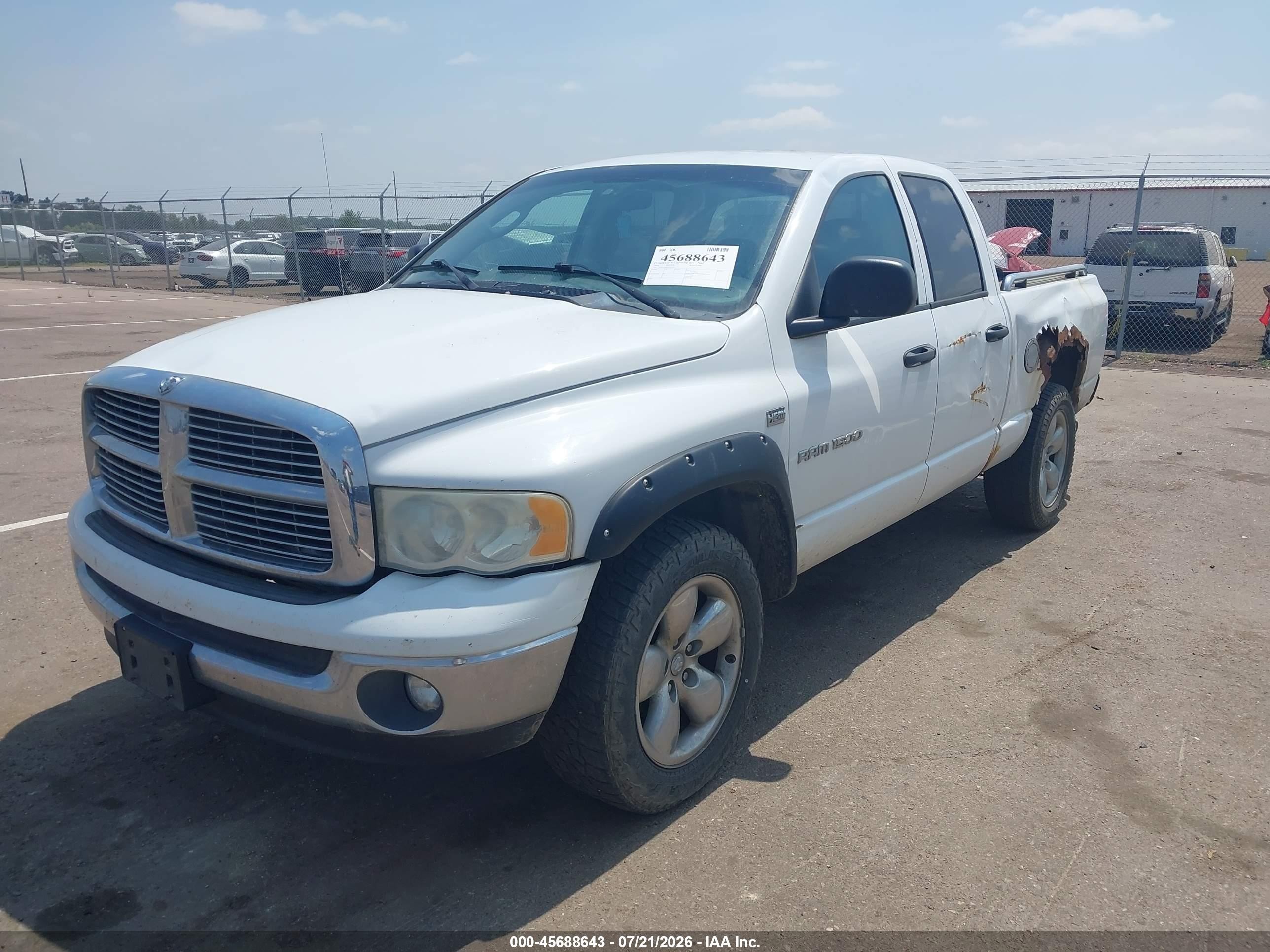 2004 Dodge Ram 1500 Slt/laramie White vin: 1D7HU18D04S539769