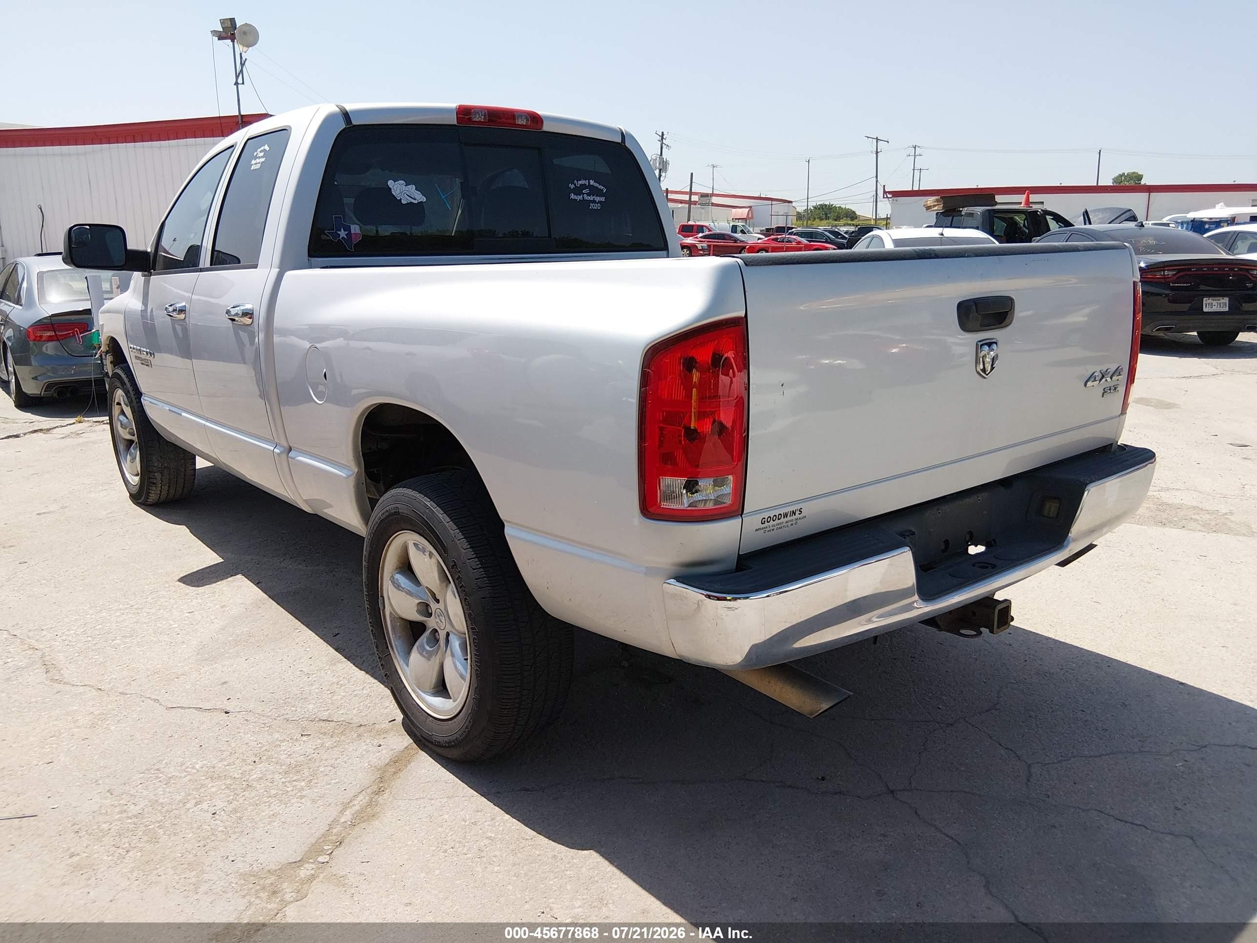 2005 Dodge Ram 1500 Slt/laramie White vin: 1D7HU18D05S170980