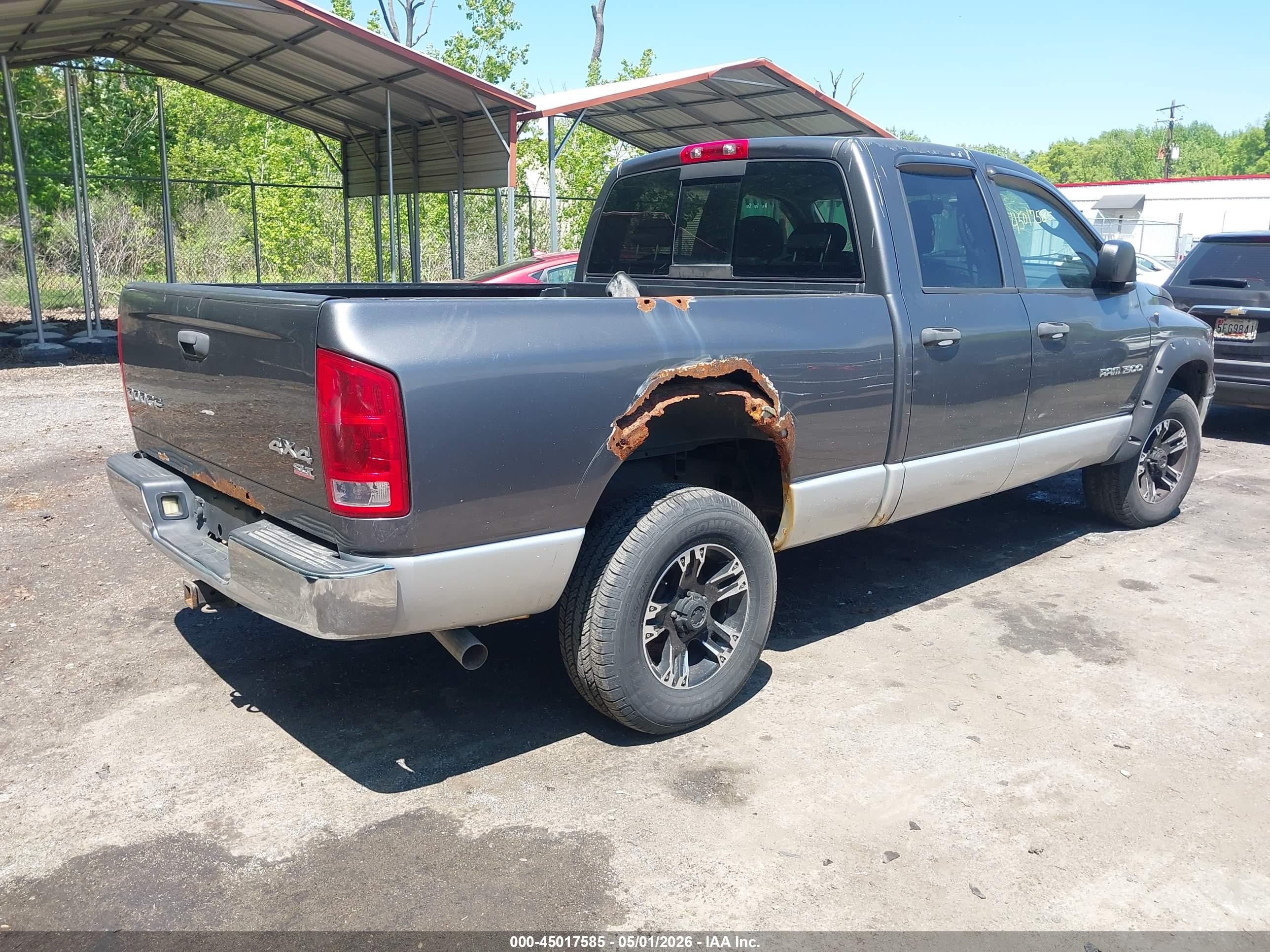2004 Dodge Ram 1500 Slt/laramie Gray vin: 1D7HU18D14J125972