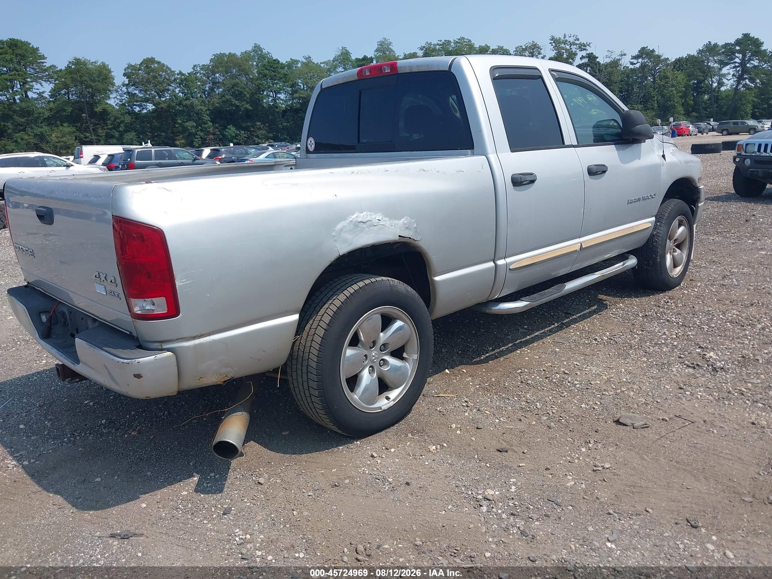 2004 Dodge Ram 1500 Slt/laramie Серебряный vin: 1D7HU18D14S625690