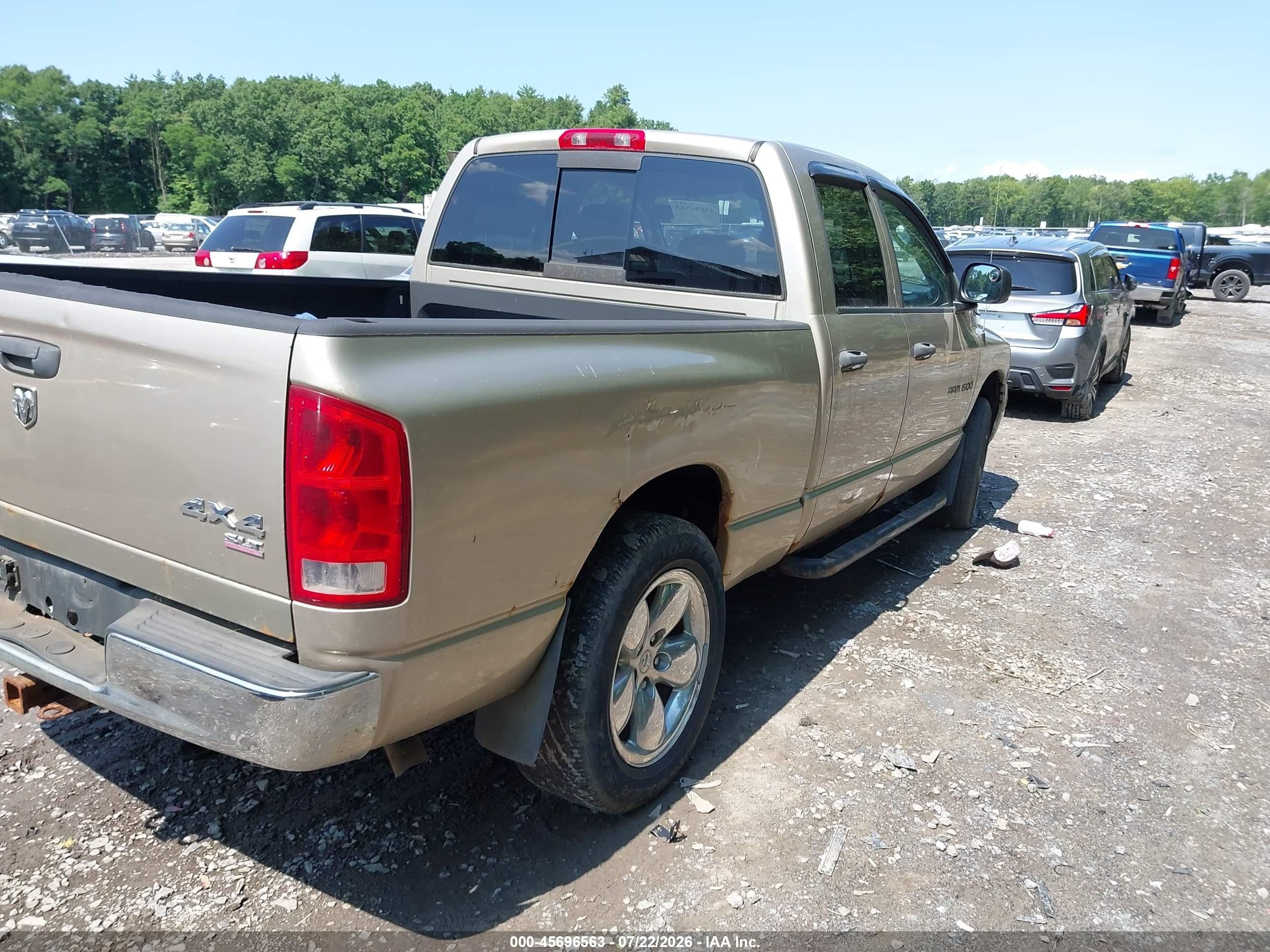 2005 Dodge Ram 1500 Slt/laramie Champagne vin: 1D7HU18D15J601607