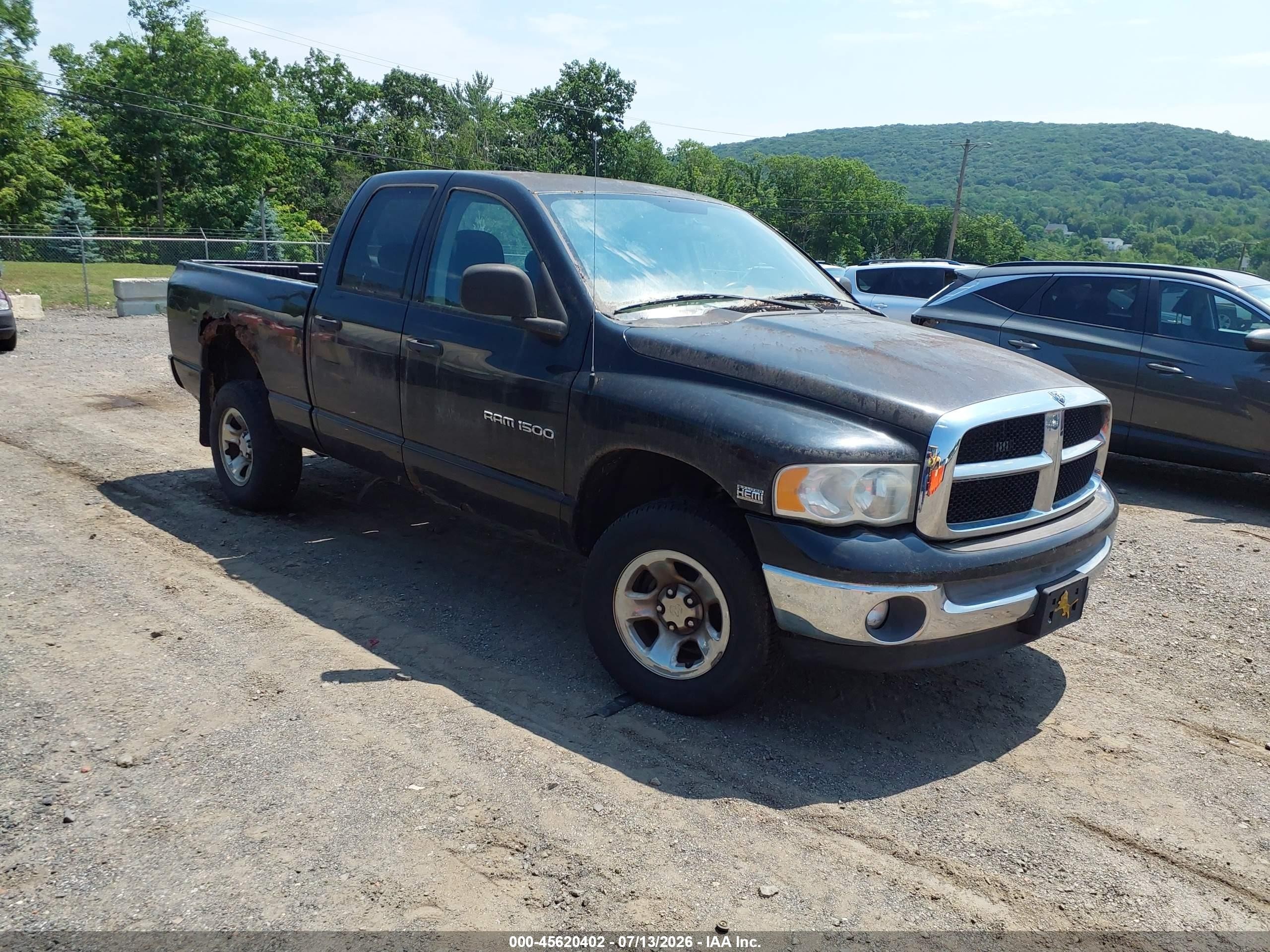 2005 Dodge Ram 1500 Slt/laramie Black vin: 1D7HU18D15S294997