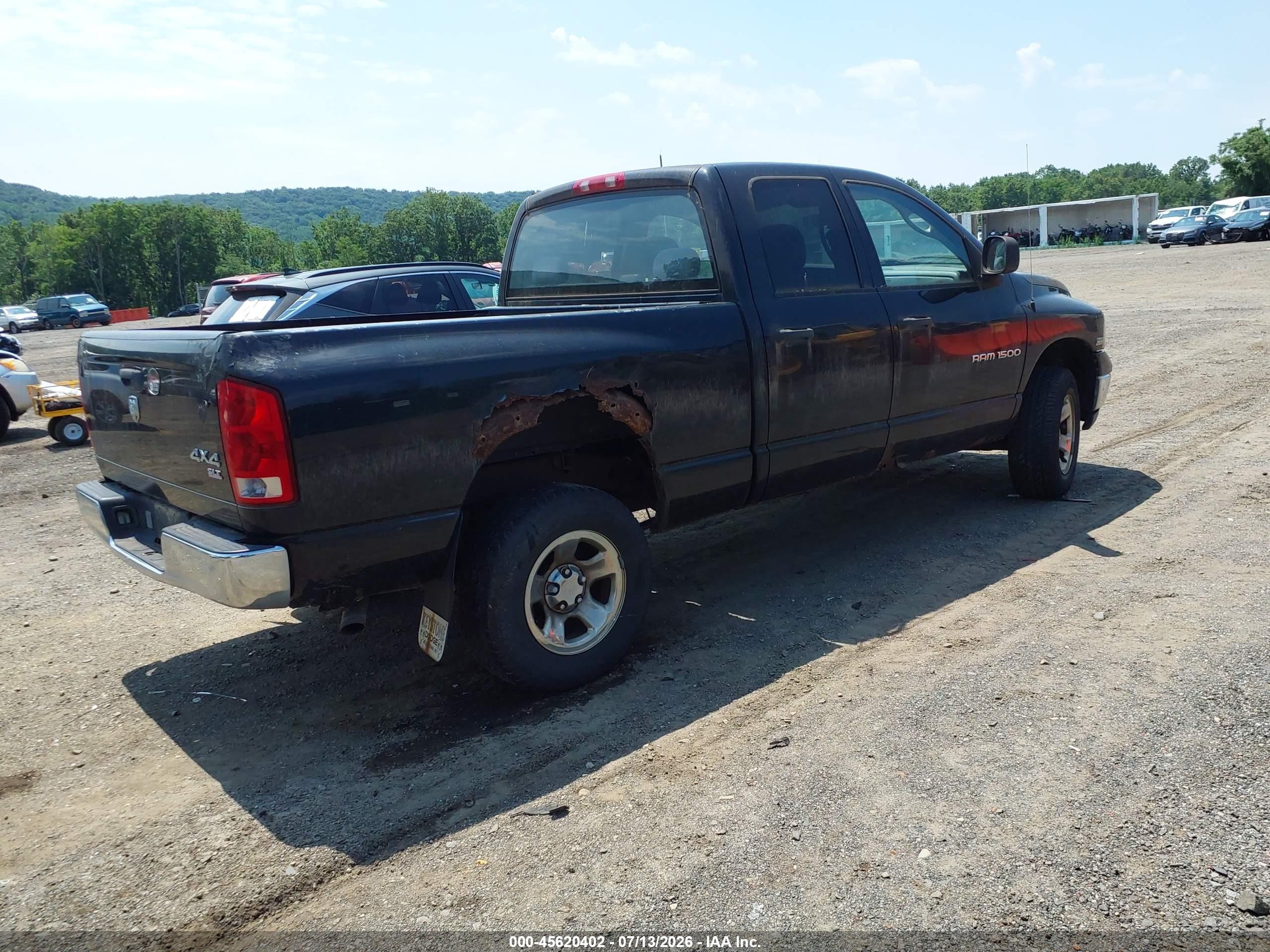 2005 Dodge Ram 1500 Slt/laramie Black vin: 1D7HU18D15S294997