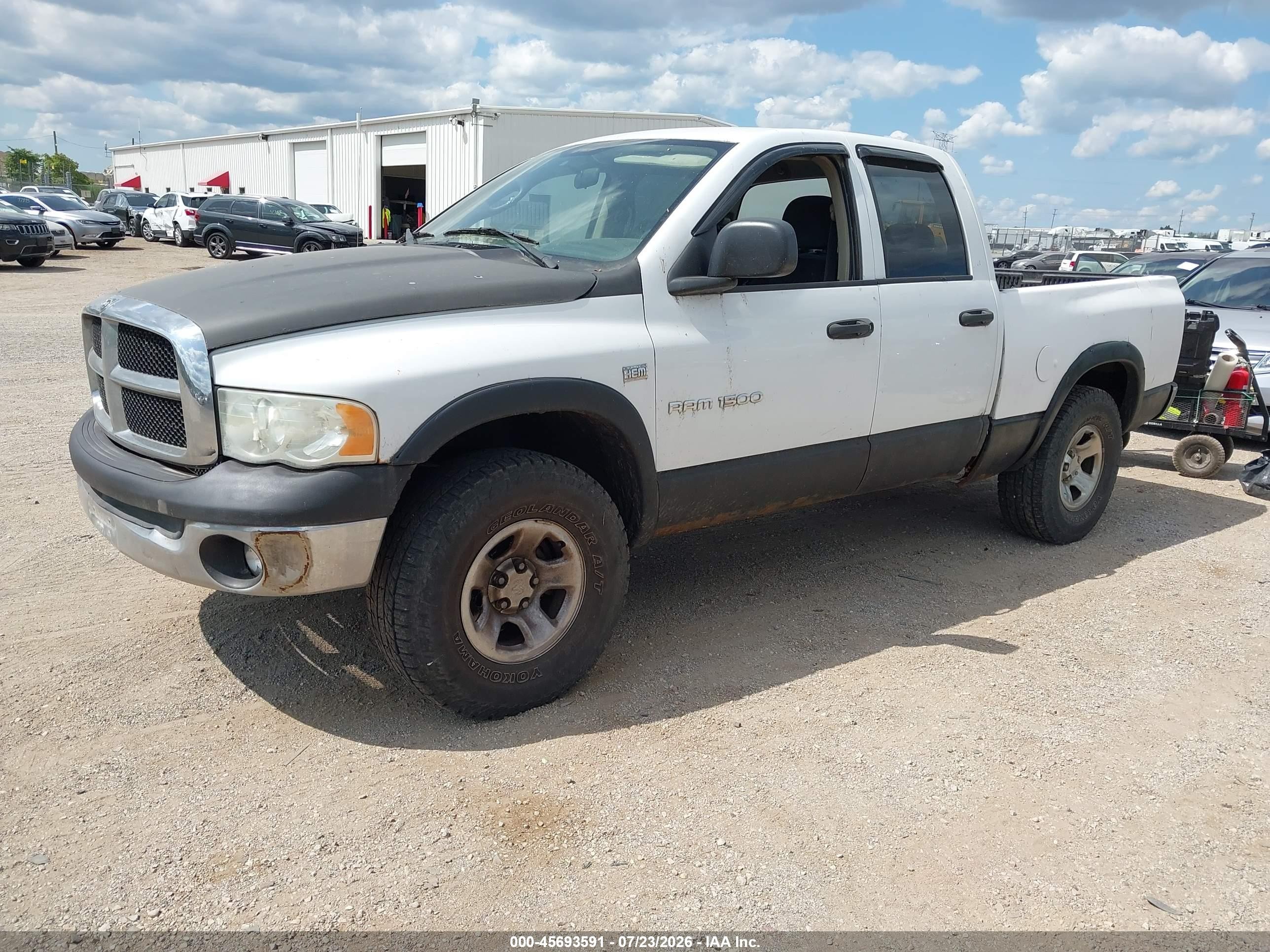 2005 Dodge Ram 1500 Slt/laramie White vin: 1D7HU18D15S313659