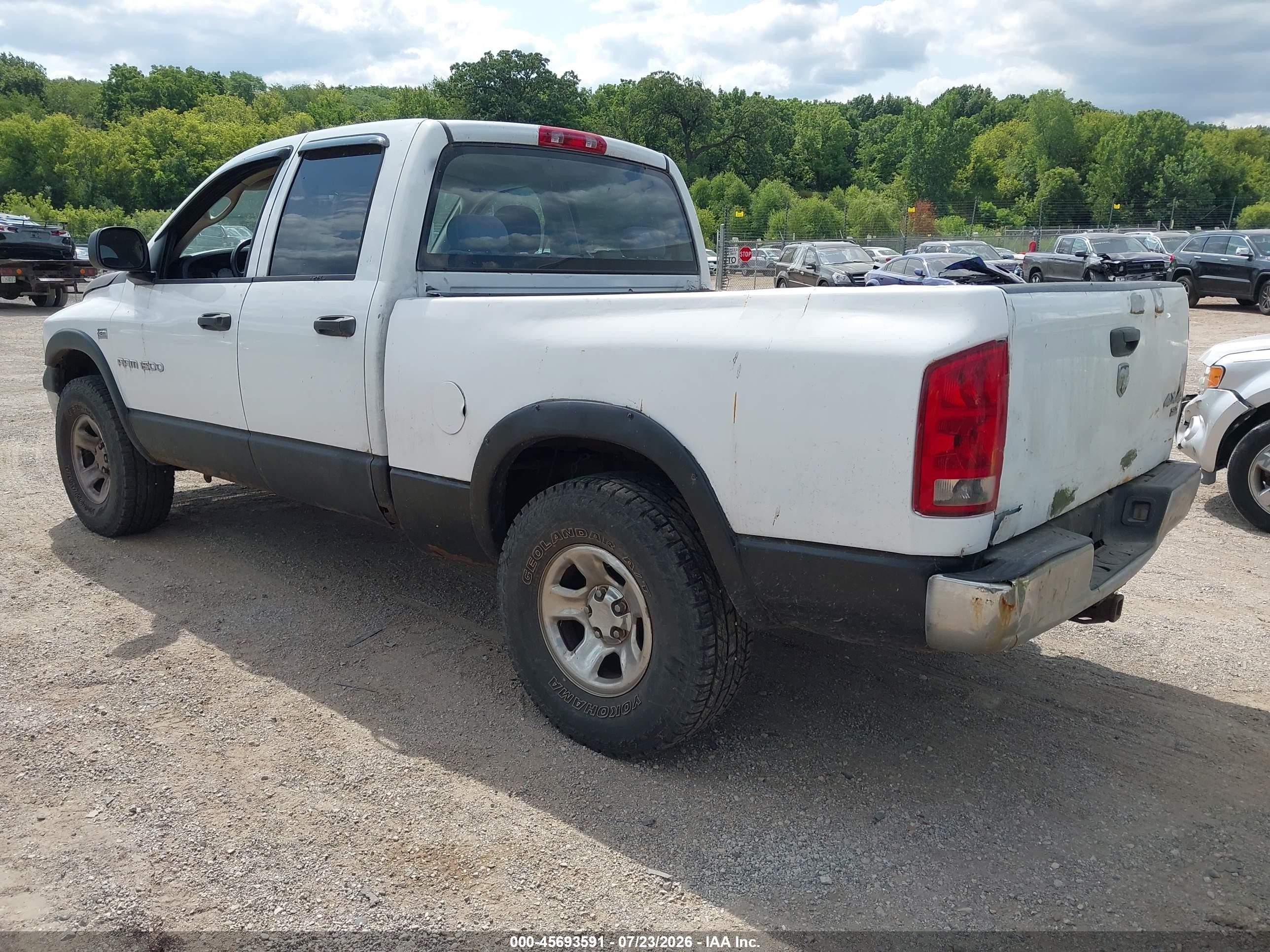 2005 Dodge Ram 1500 Slt/laramie White vin: 1D7HU18D15S313659