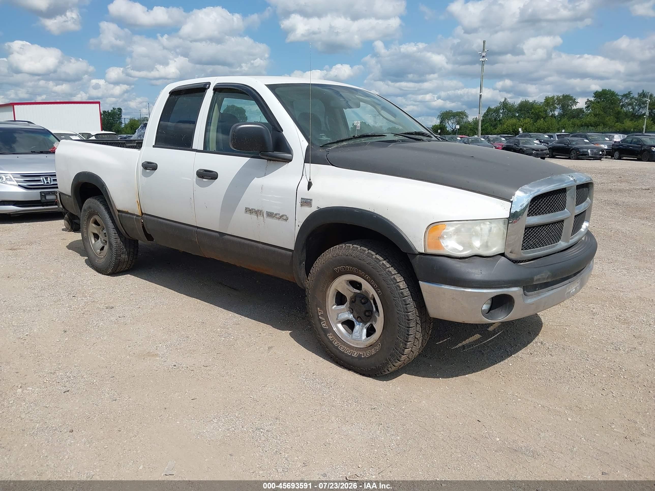 2005 Dodge Ram 1500 Slt/laramie White vin: 1D7HU18D15S313659