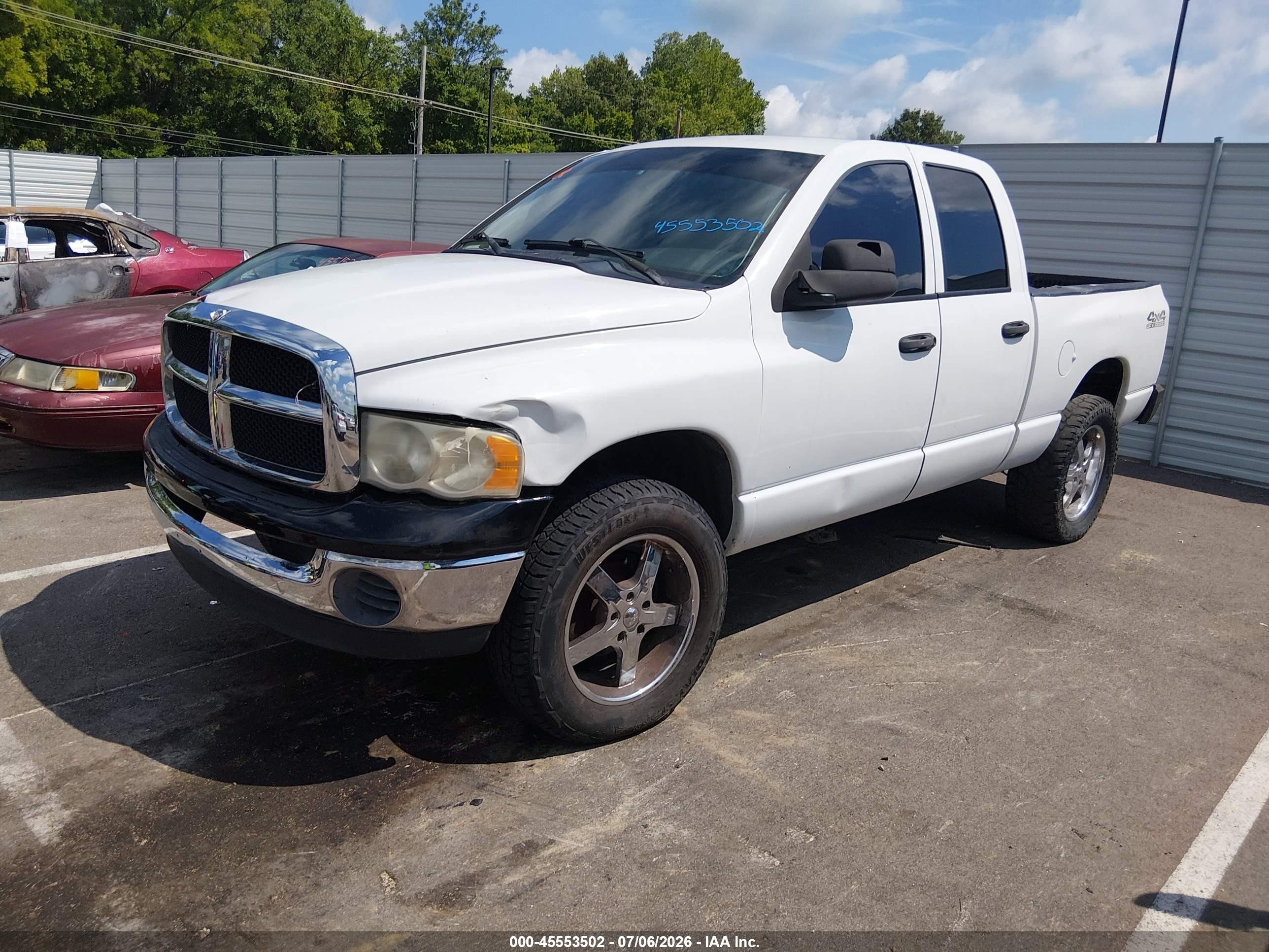 2004 Dodge Ram 1500 Slt/laramie White vin: 1D7HU18D24S582543