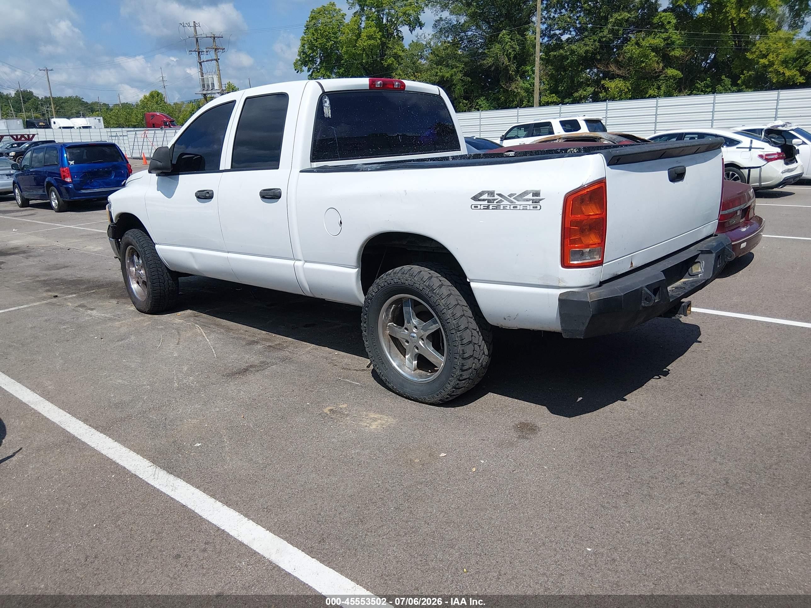 2004 Dodge Ram 1500 Slt/laramie White vin: 1D7HU18D24S582543
