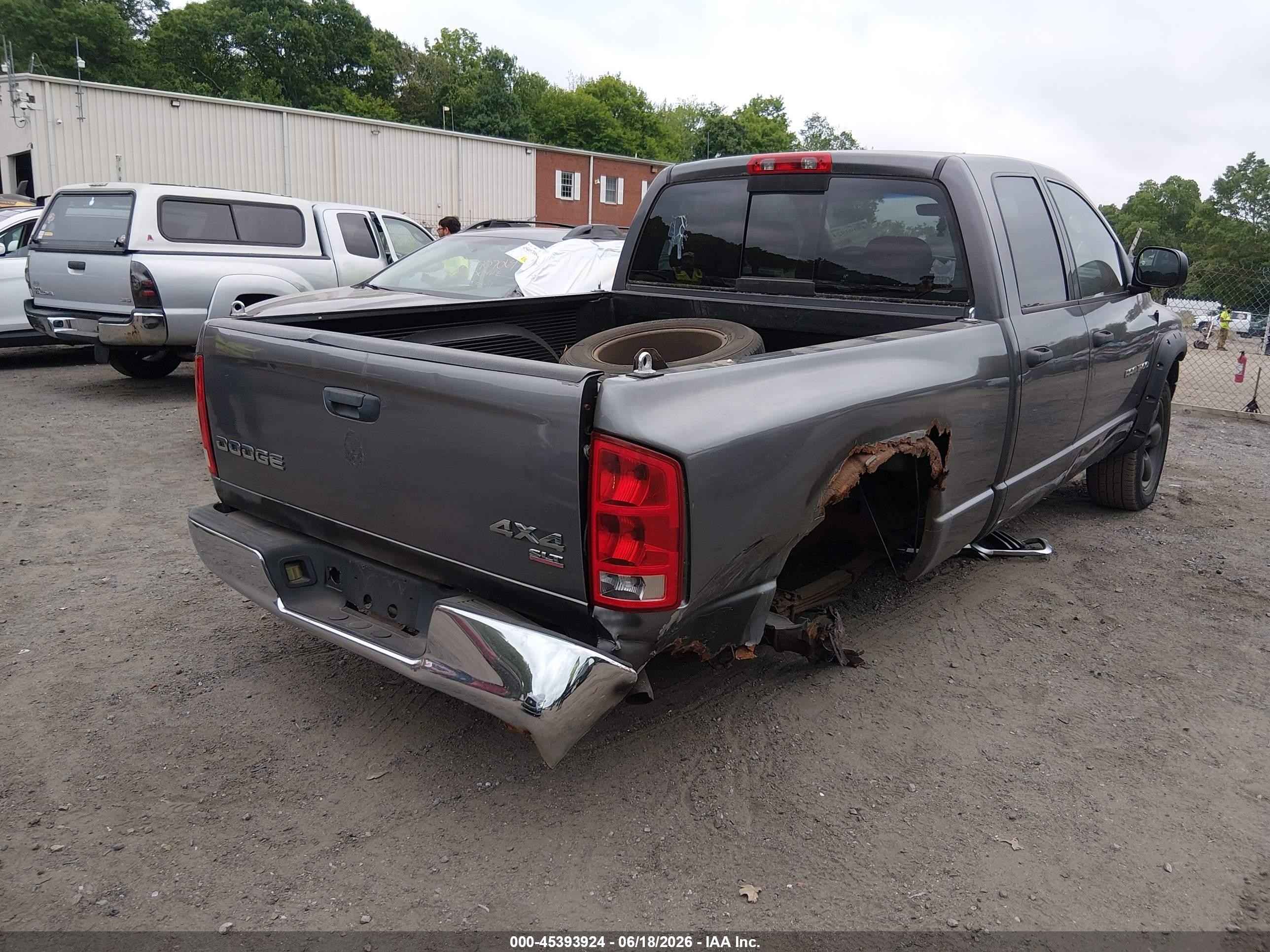 2004 Dodge Ram 1500 Slt/laramie Gray vin: 1D7HU18D24S653367