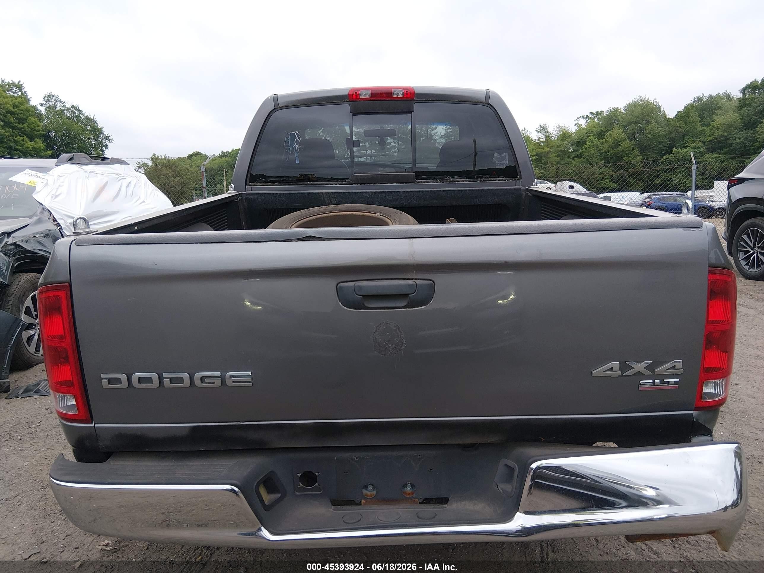 2004 Dodge Ram 1500 Slt/laramie Gray vin: 1D7HU18D24S653367