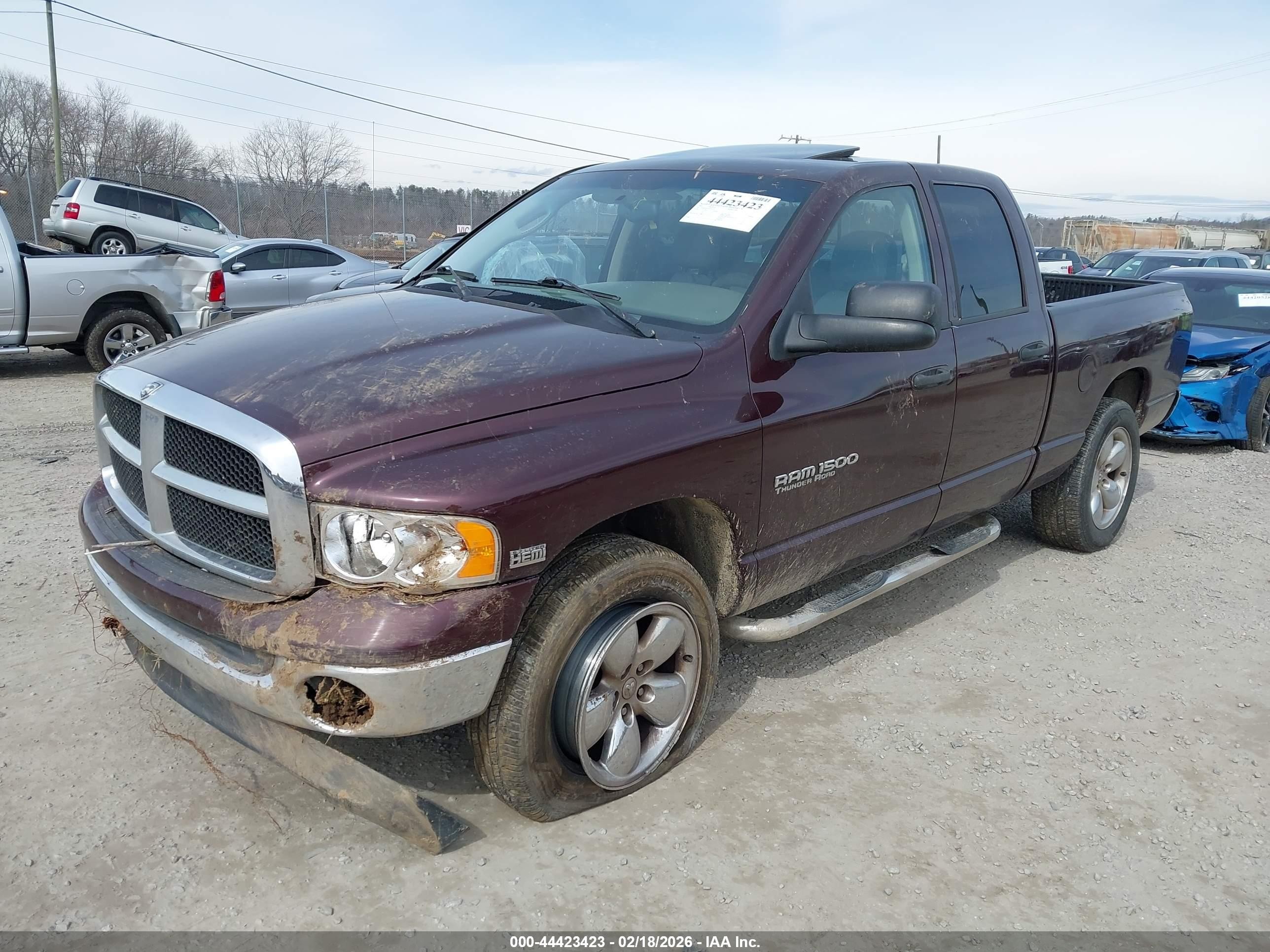 2005 Dodge Ram 1500 Slt/laramie Burgundy vin: 1D7HU18D25S142226