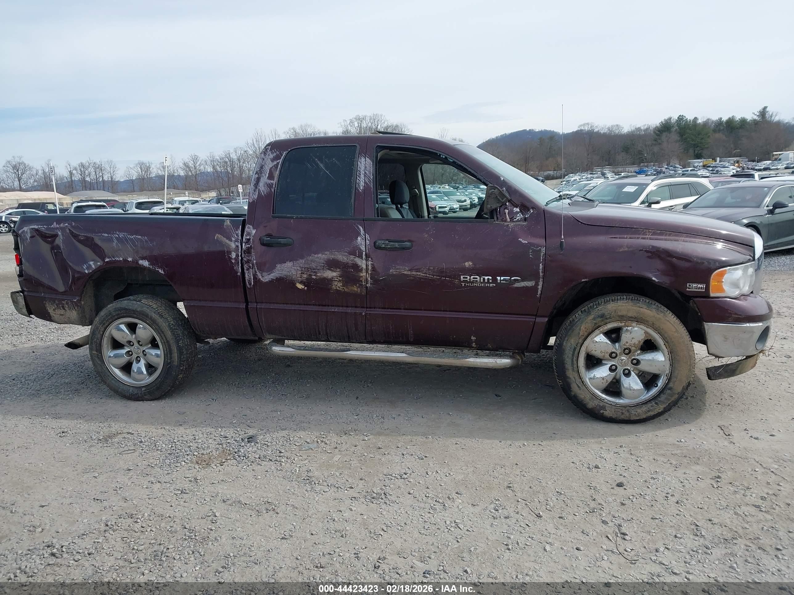 2005 Dodge Ram 1500 Slt/laramie Burgundy vin: 1D7HU18D25S142226