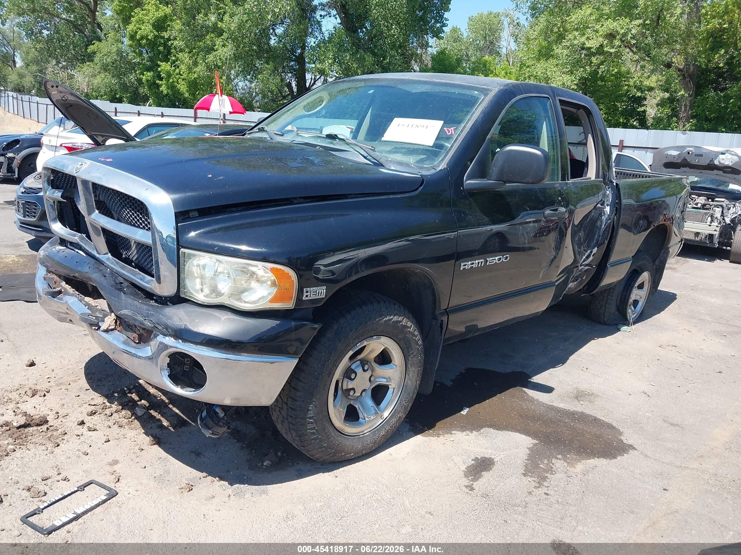 2003 Dodge Ram 1500 Slt/laramie/st Black vin: 1D7HU18D33J602934