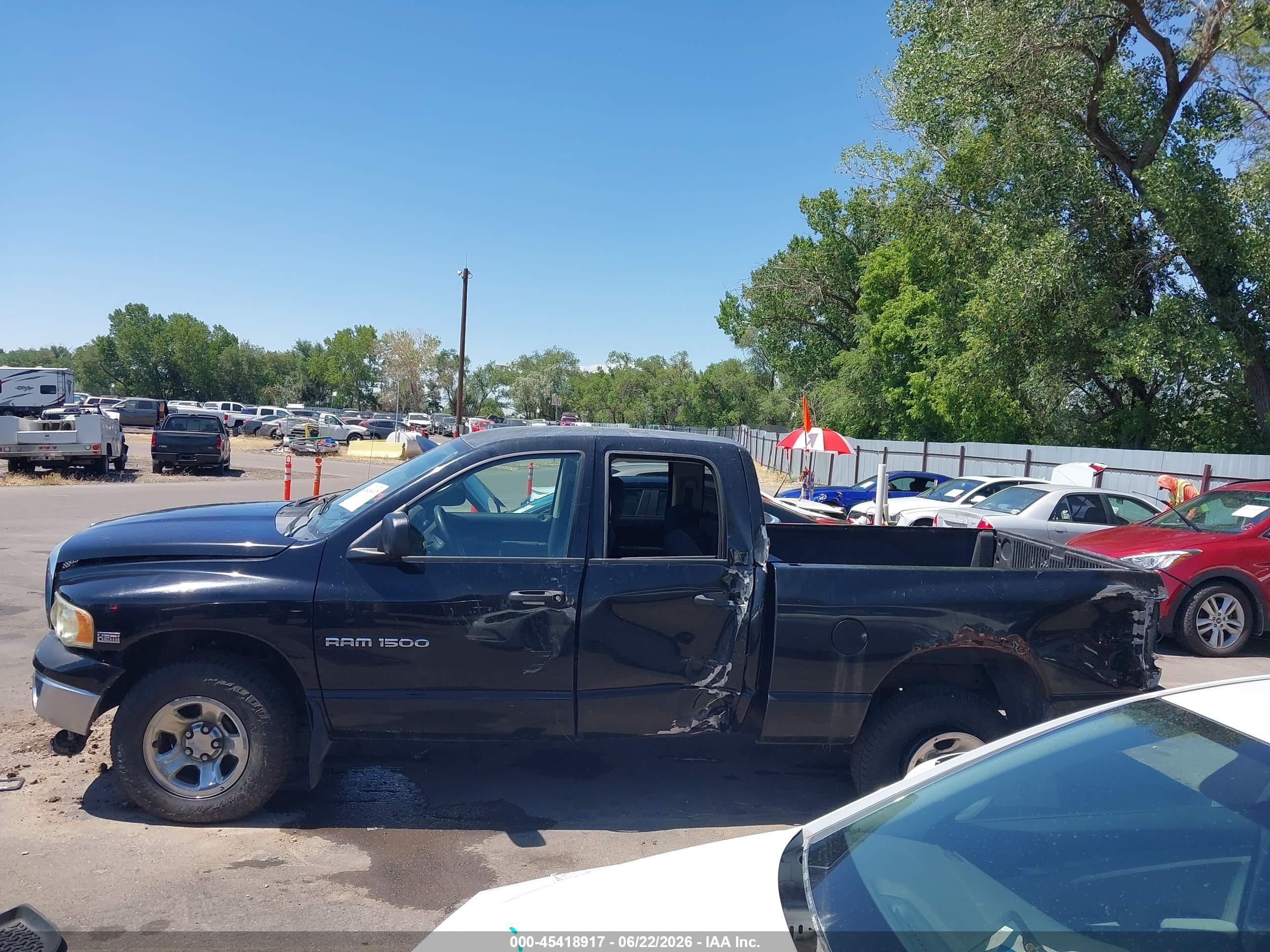 2003 Dodge Ram 1500 Slt/laramie/st Black vin: 1D7HU18D33J602934