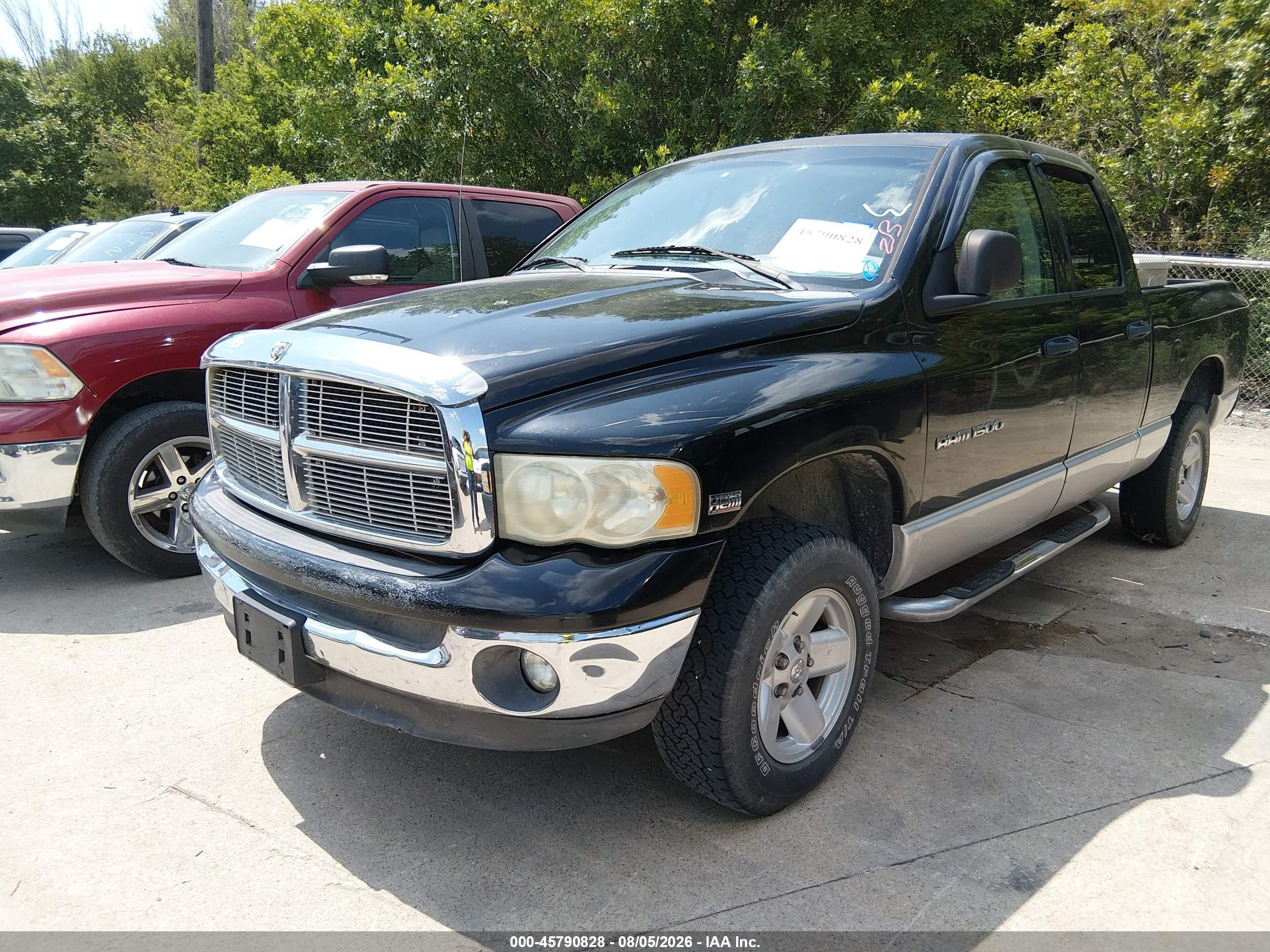 2003 Dodge Ram 1500 Slt/laramie/st Black vin: 1D7HU18D33S216878