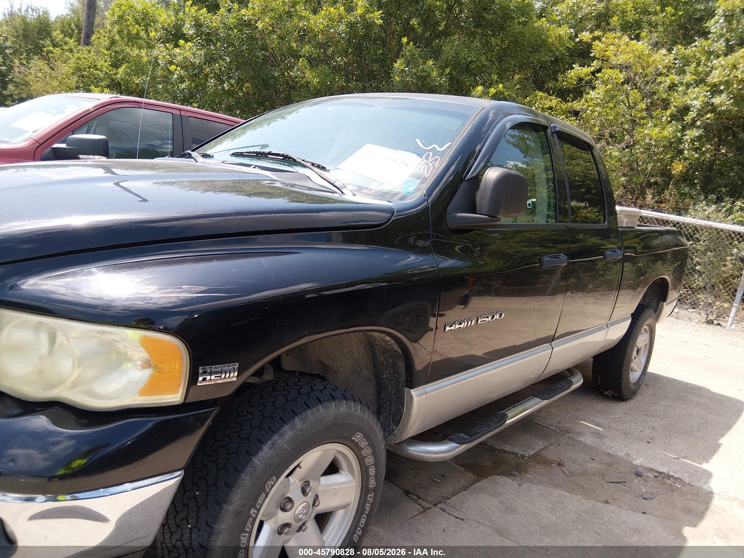 2003 Dodge Ram 1500 Slt/laramie/st Black vin: 1D7HU18D33S216878