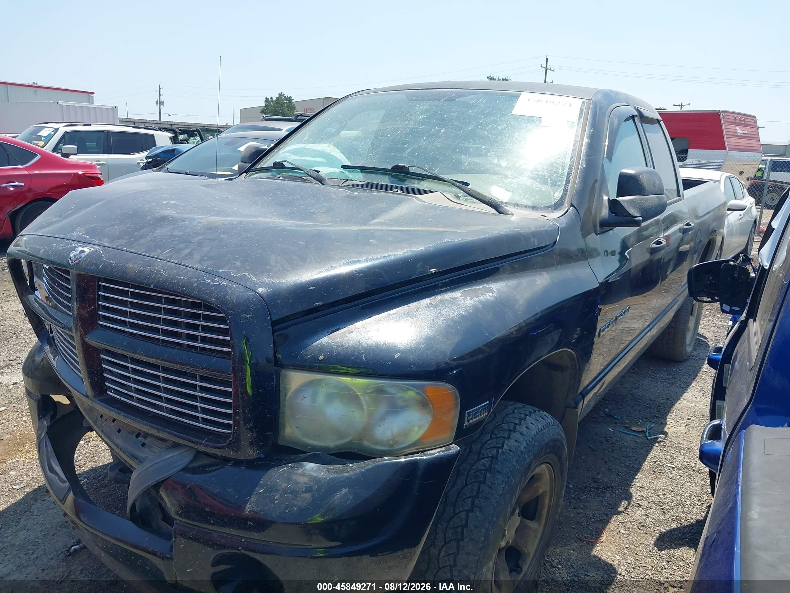 2003 Dodge Ram 1500 Slt/laramie/st Black vin: 1D7HU18D33S317192