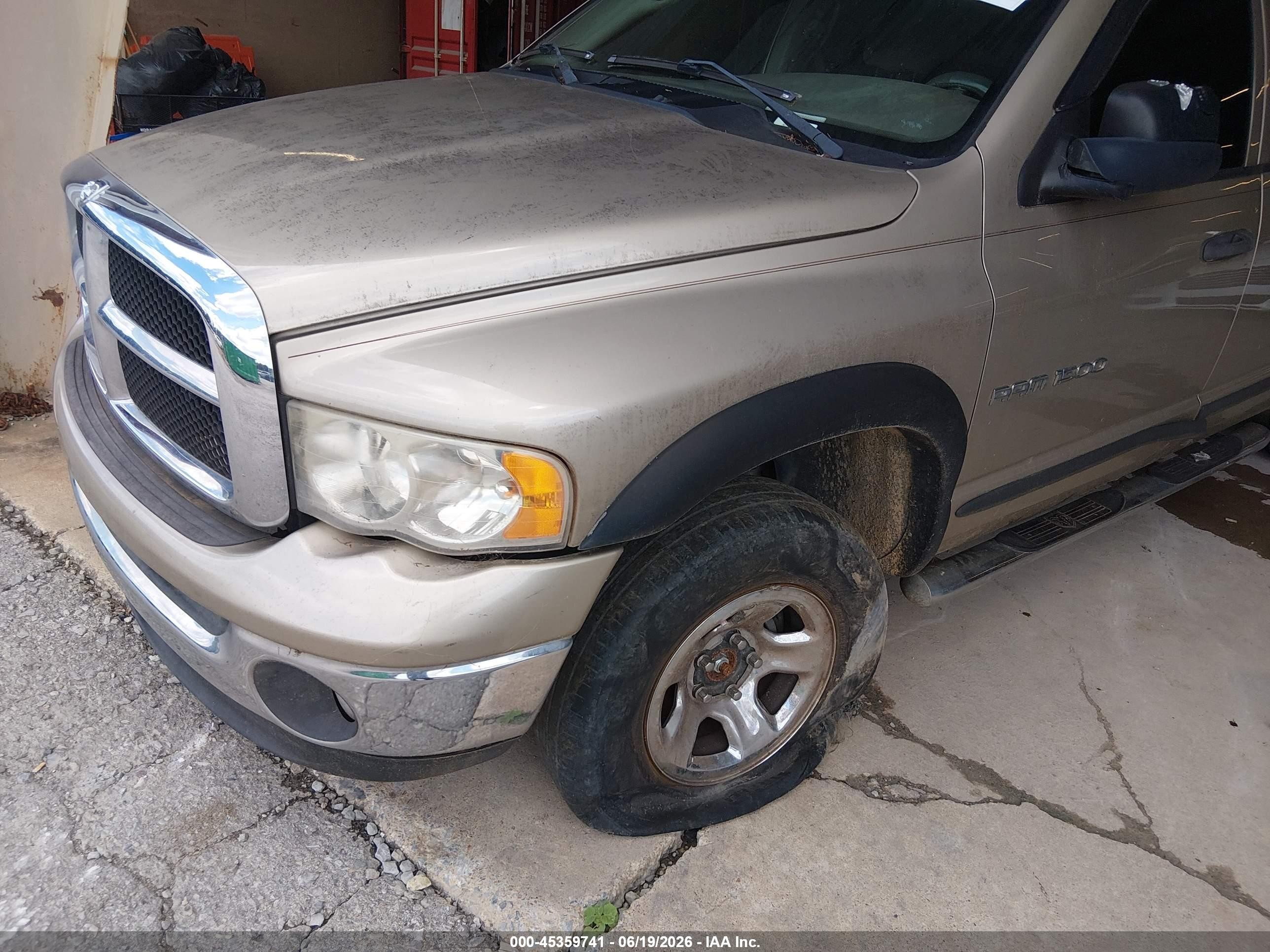 2005 Dodge Ram 1500 Slt/laramie Коричневый vin: 1D7HU18D35S108599