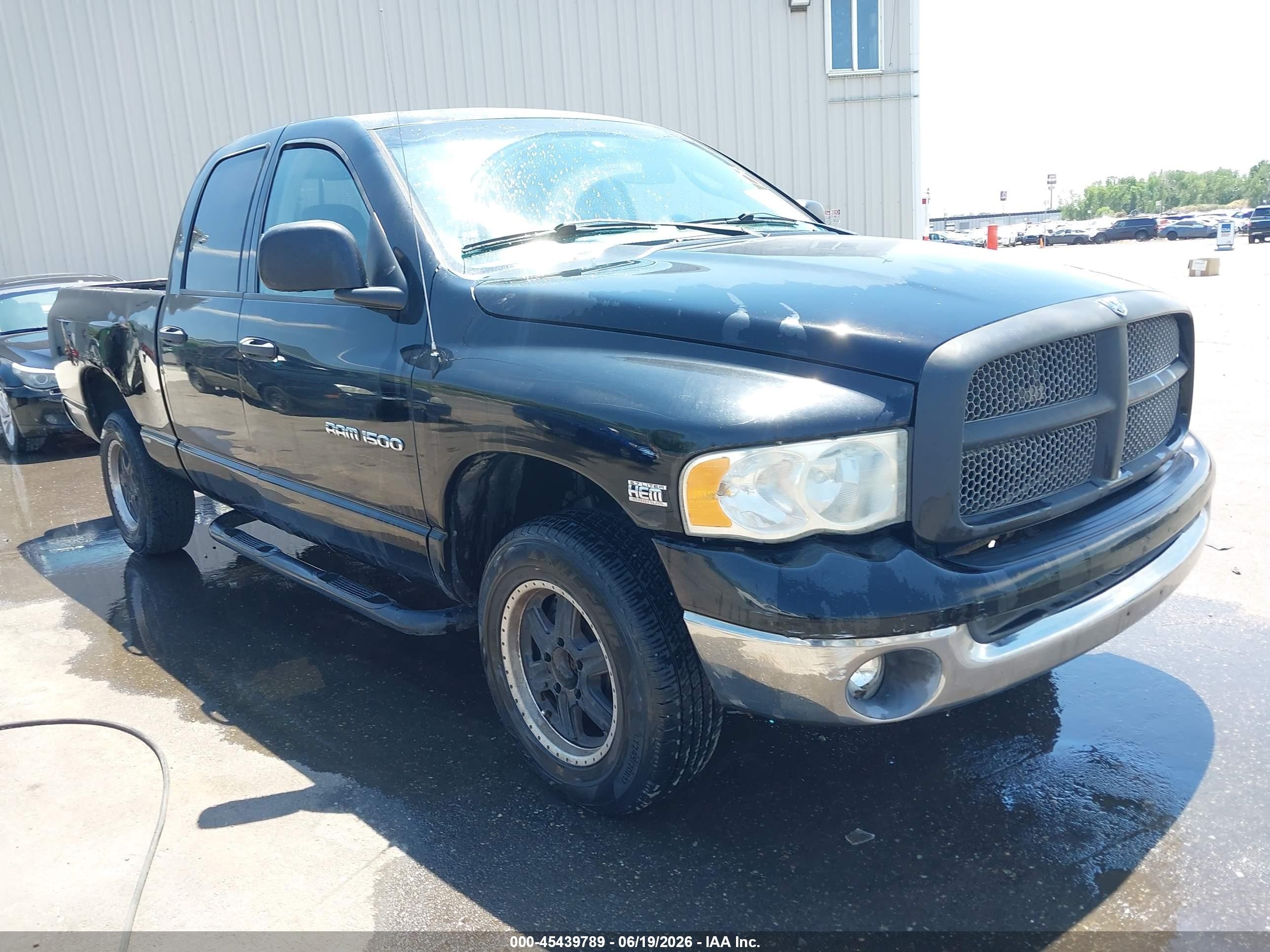 2005 Dodge Ram 1500 Slt/laramie Черный vin: 1D7HU18D35S352916
