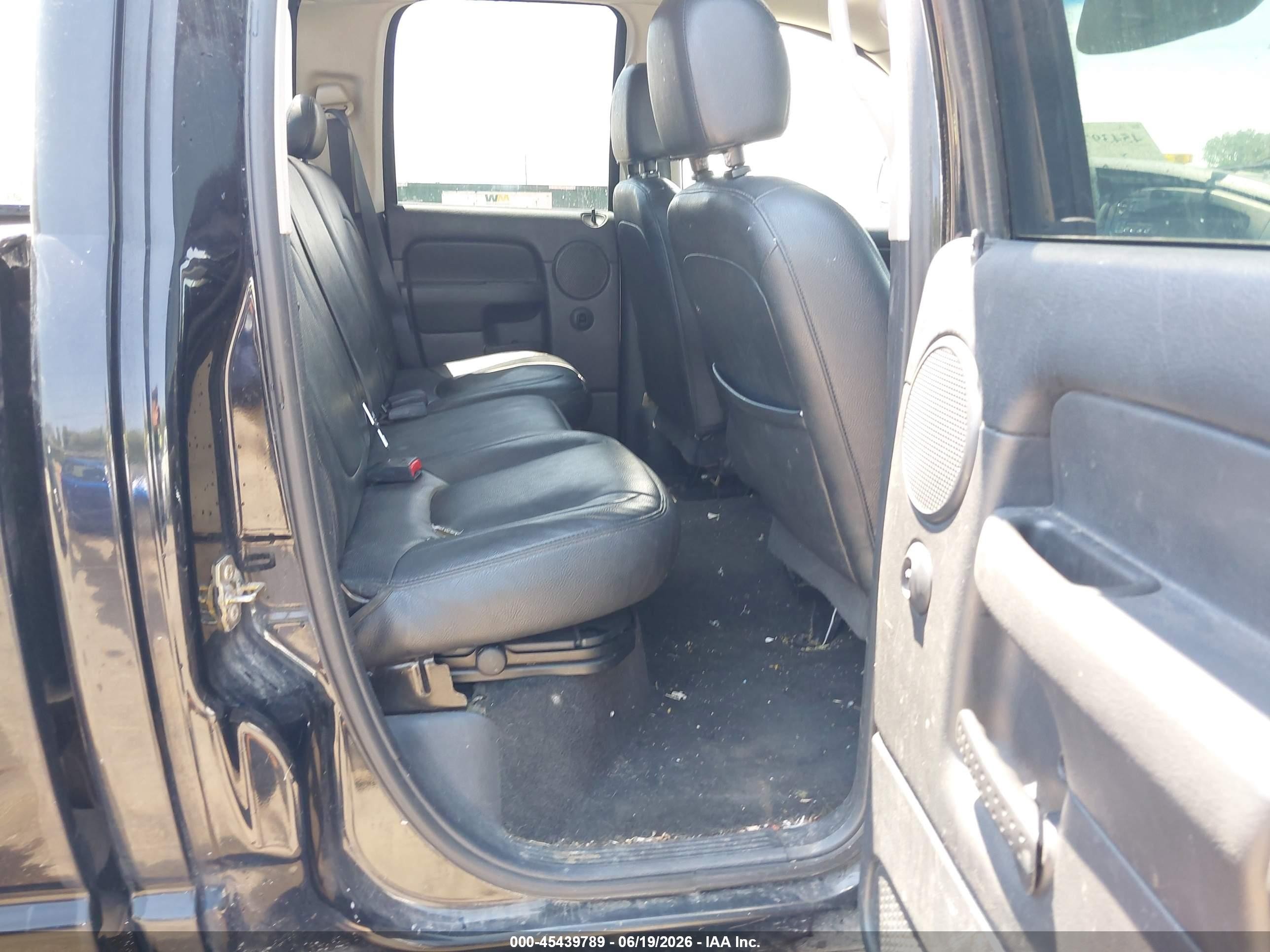 2005 Dodge Ram 1500 Slt/laramie Black vin: 1D7HU18D35S352916
