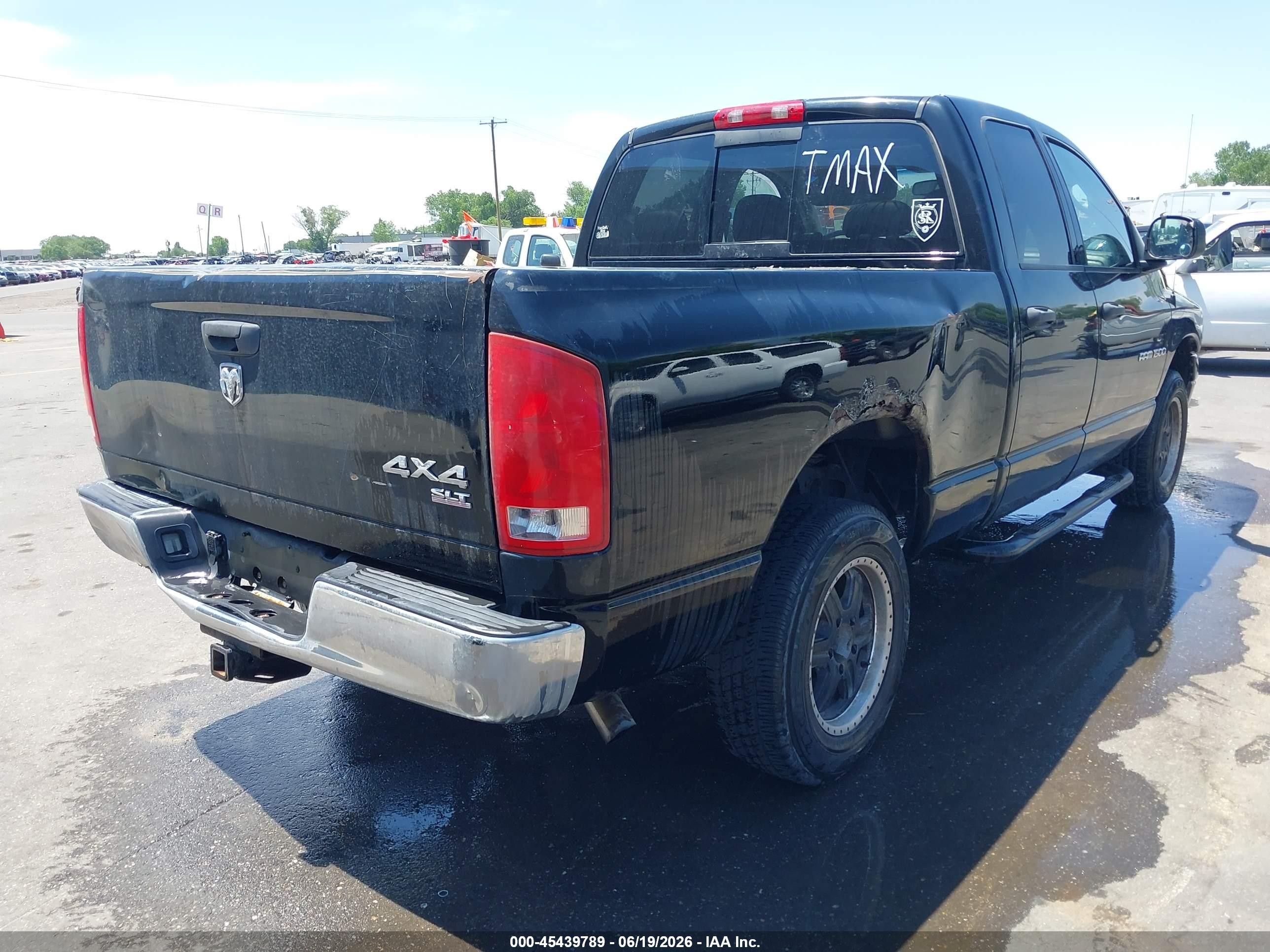 2005 Dodge Ram 1500 Slt/laramie Black vin: 1D7HU18D35S352916
