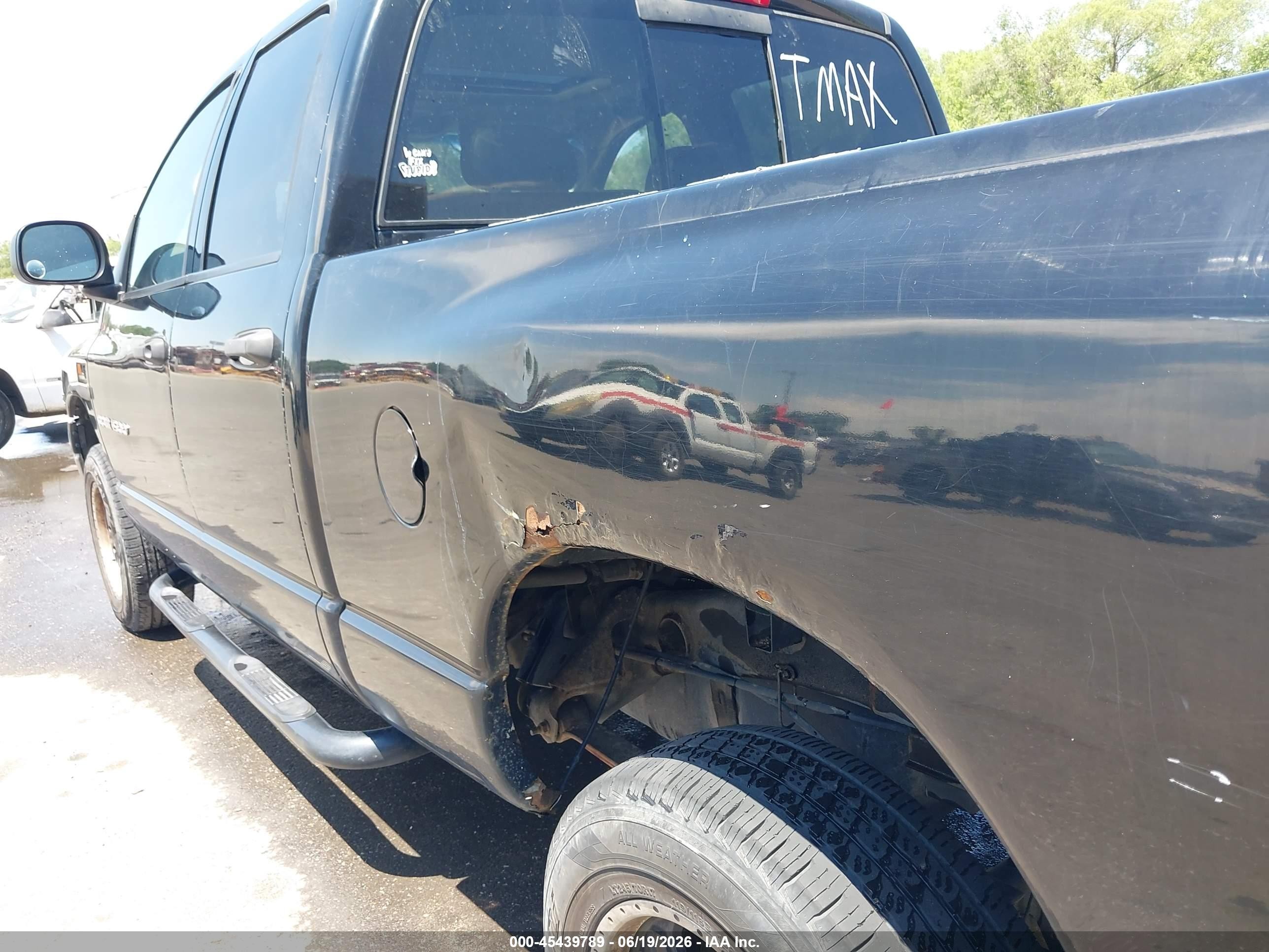 2005 Dodge Ram 1500 Slt/laramie Black vin: 1D7HU18D35S352916