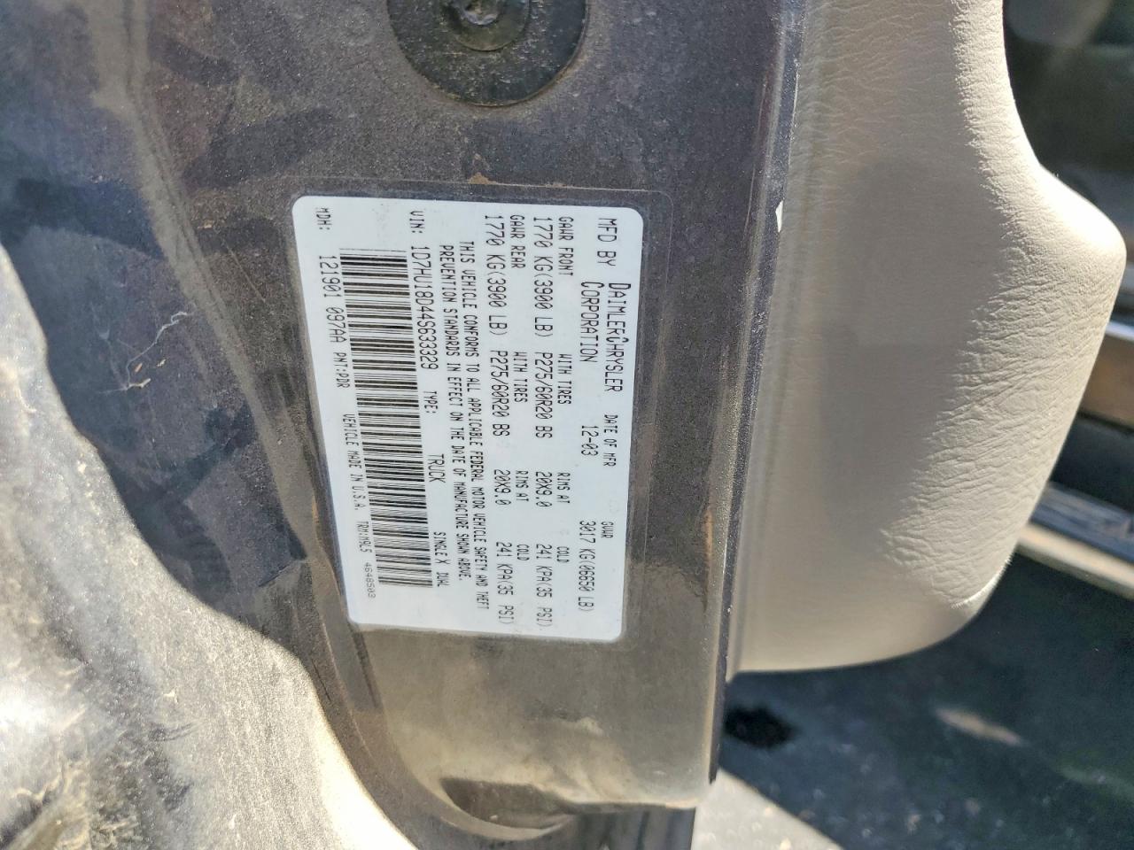 2004 Dodge Ram 1500 St Gray vin: 1D7HU18D44S633329