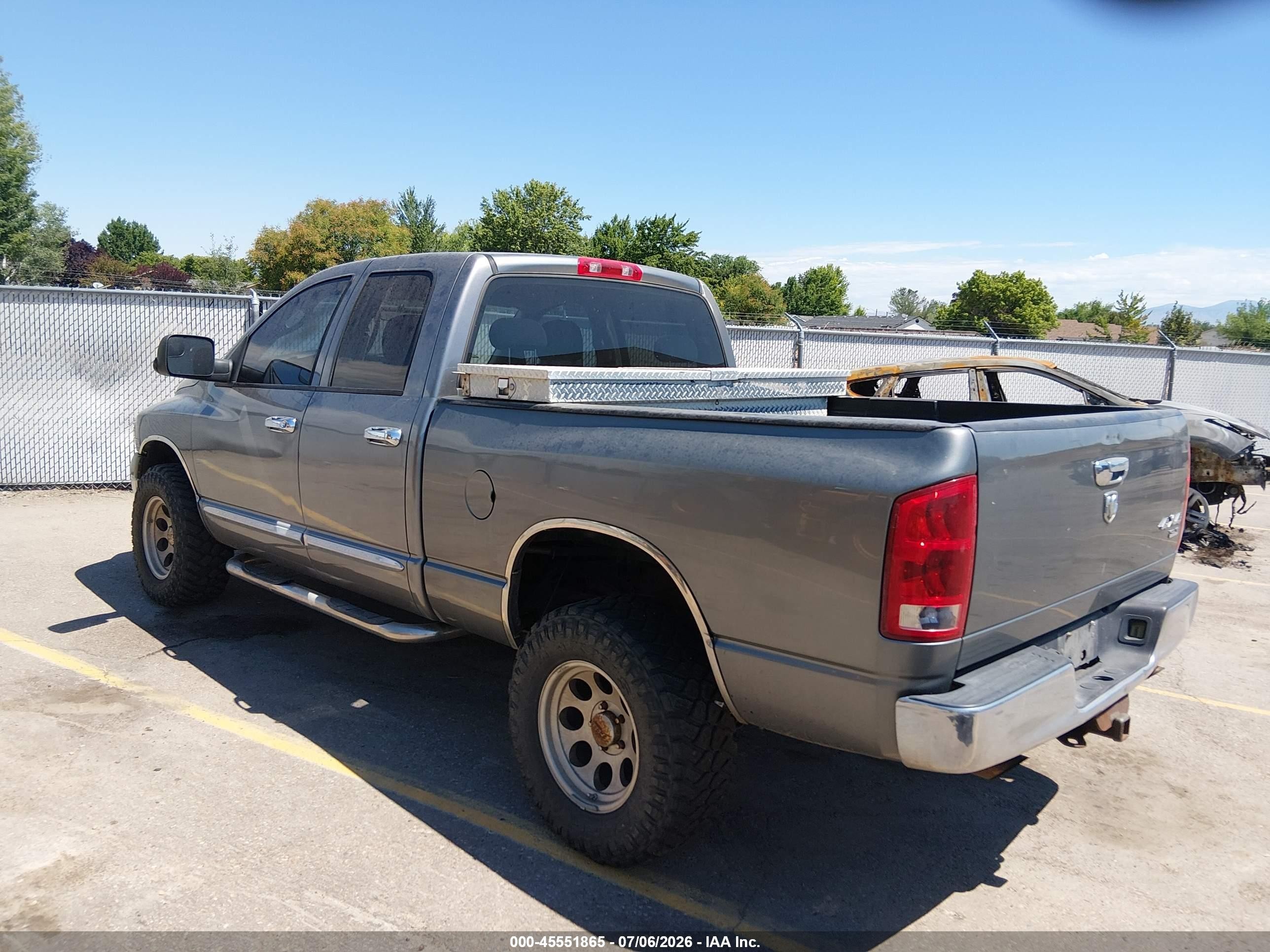 2005 Dodge Ram 1500 Slt/laramie Gray vin: 1D7HU18D45S129476