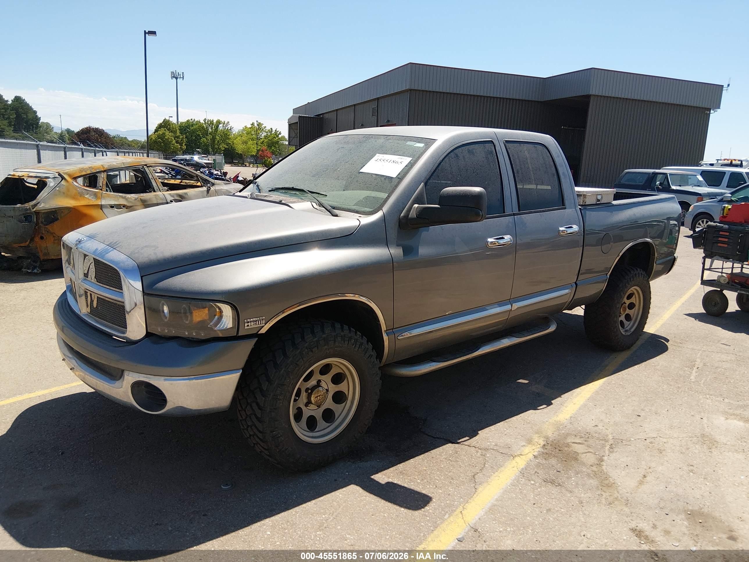 2005 Dodge Ram 1500 Slt/laramie Gray vin: 1D7HU18D45S129476