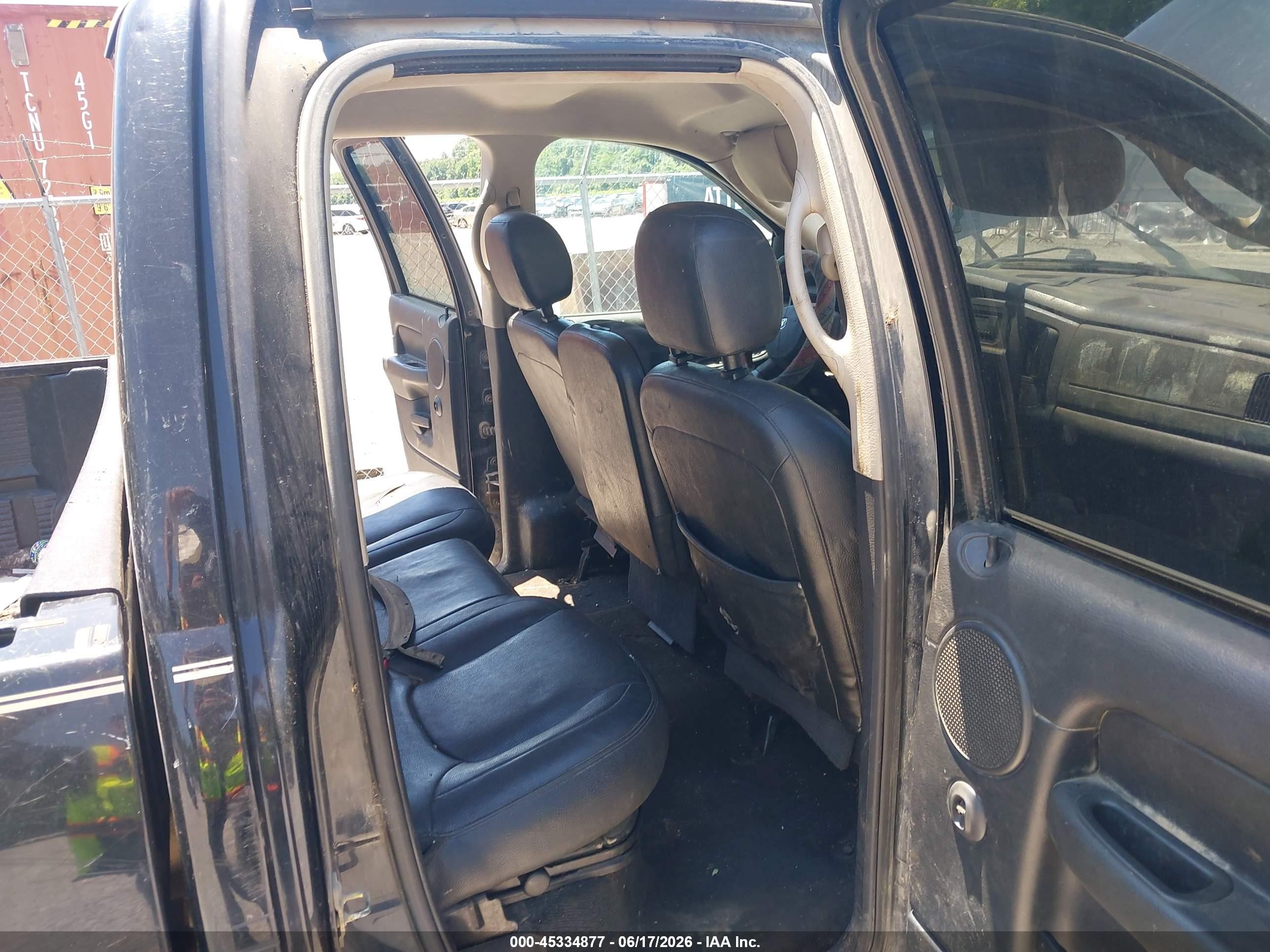 2005 Dodge Ram 1500 Slt/laramie Black vin: 1D7HU18D45S132698