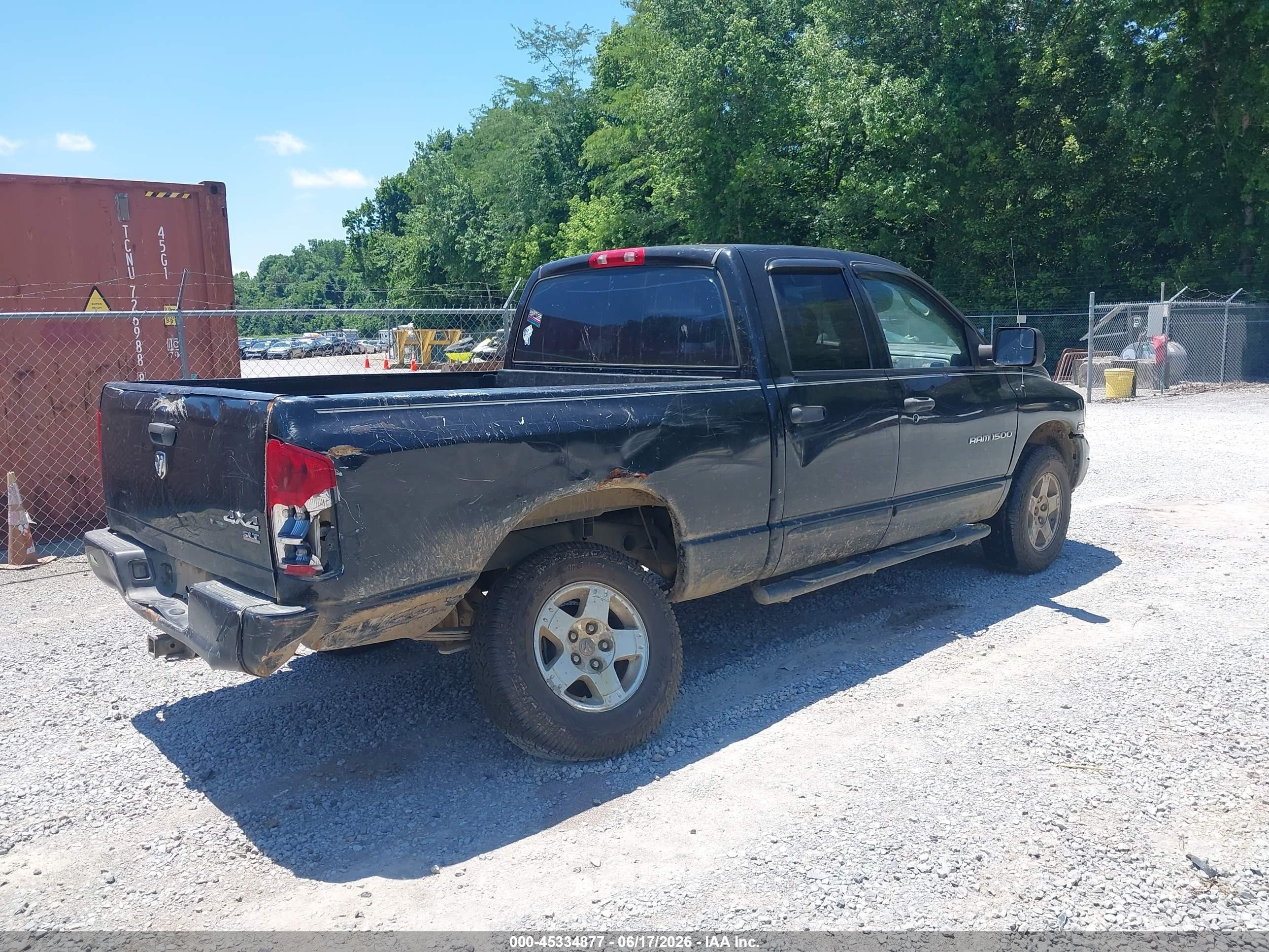 2005 Dodge Ram 1500 Slt/laramie Black vin: 1D7HU18D45S132698