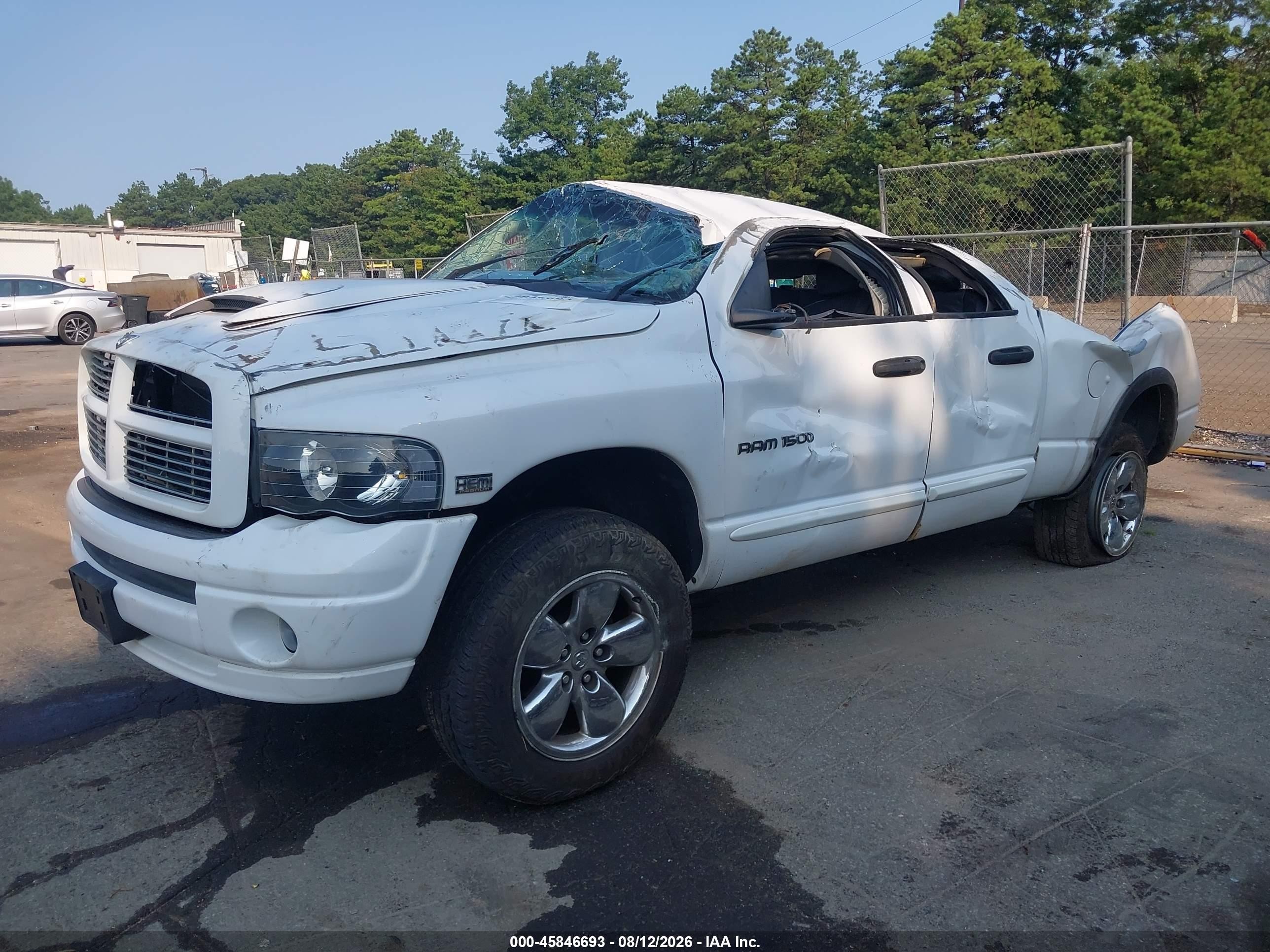2005 Dodge Ram 1500 Slt/laramie White vin: 1D7HU18D45S192027