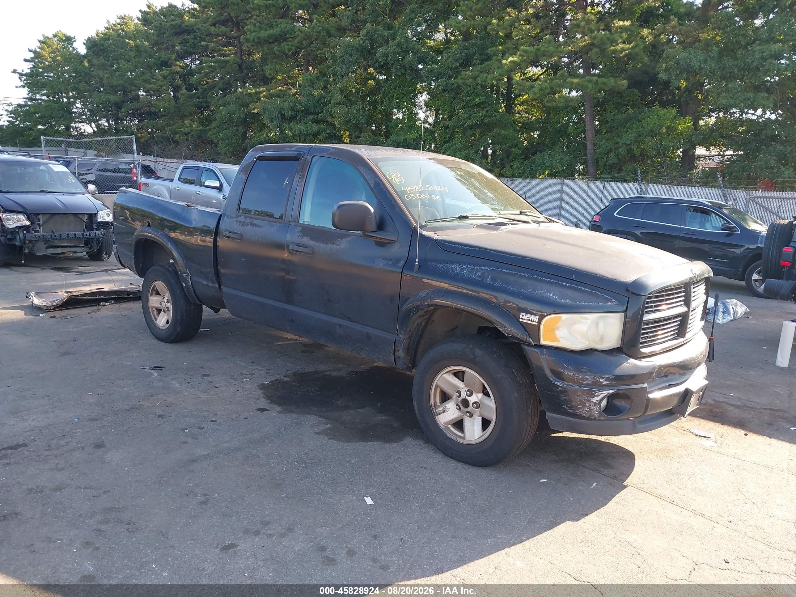 2003 Dodge Ram 1500 Slt/laramie/st Black vin: 1D7HU18D53S337668