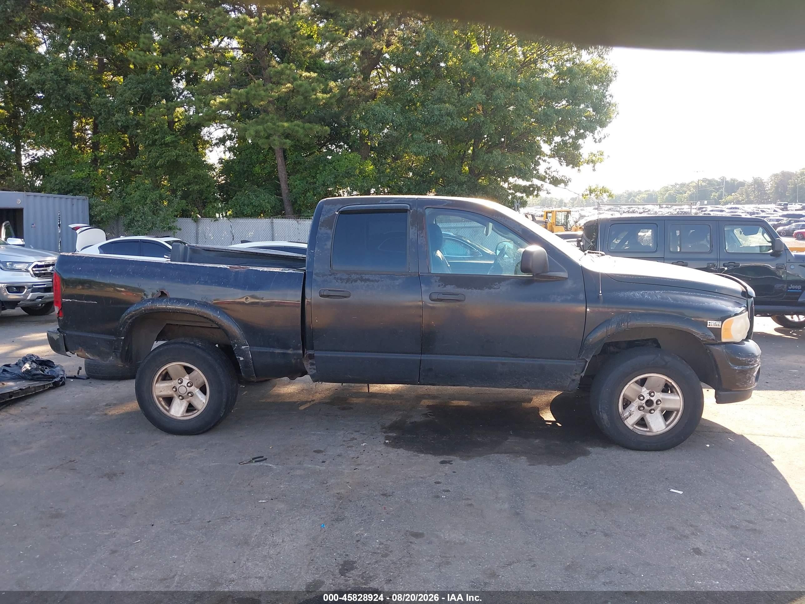 2003 Dodge Ram 1500 Slt/laramie/st Black vin: 1D7HU18D53S337668