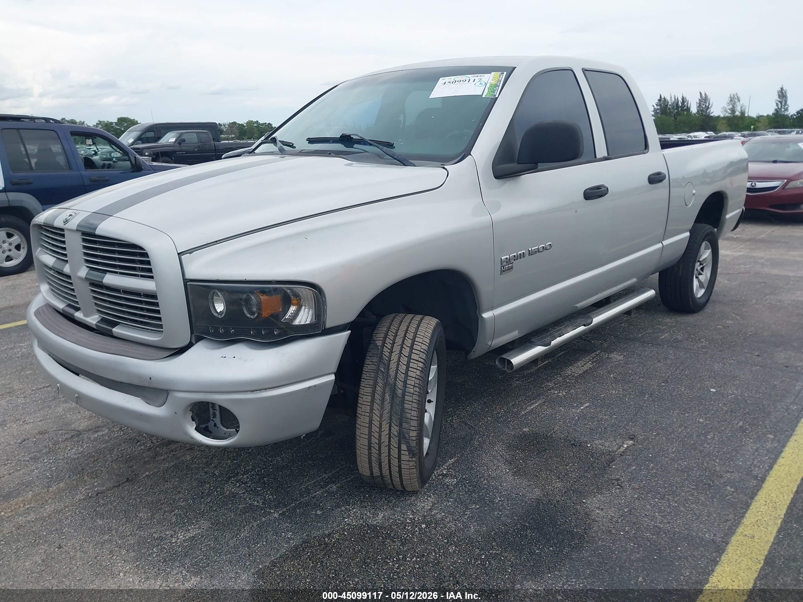 2004 Dodge Ram 1500 Slt/laramie Серебряный vin: 1D7HU18D54J236587