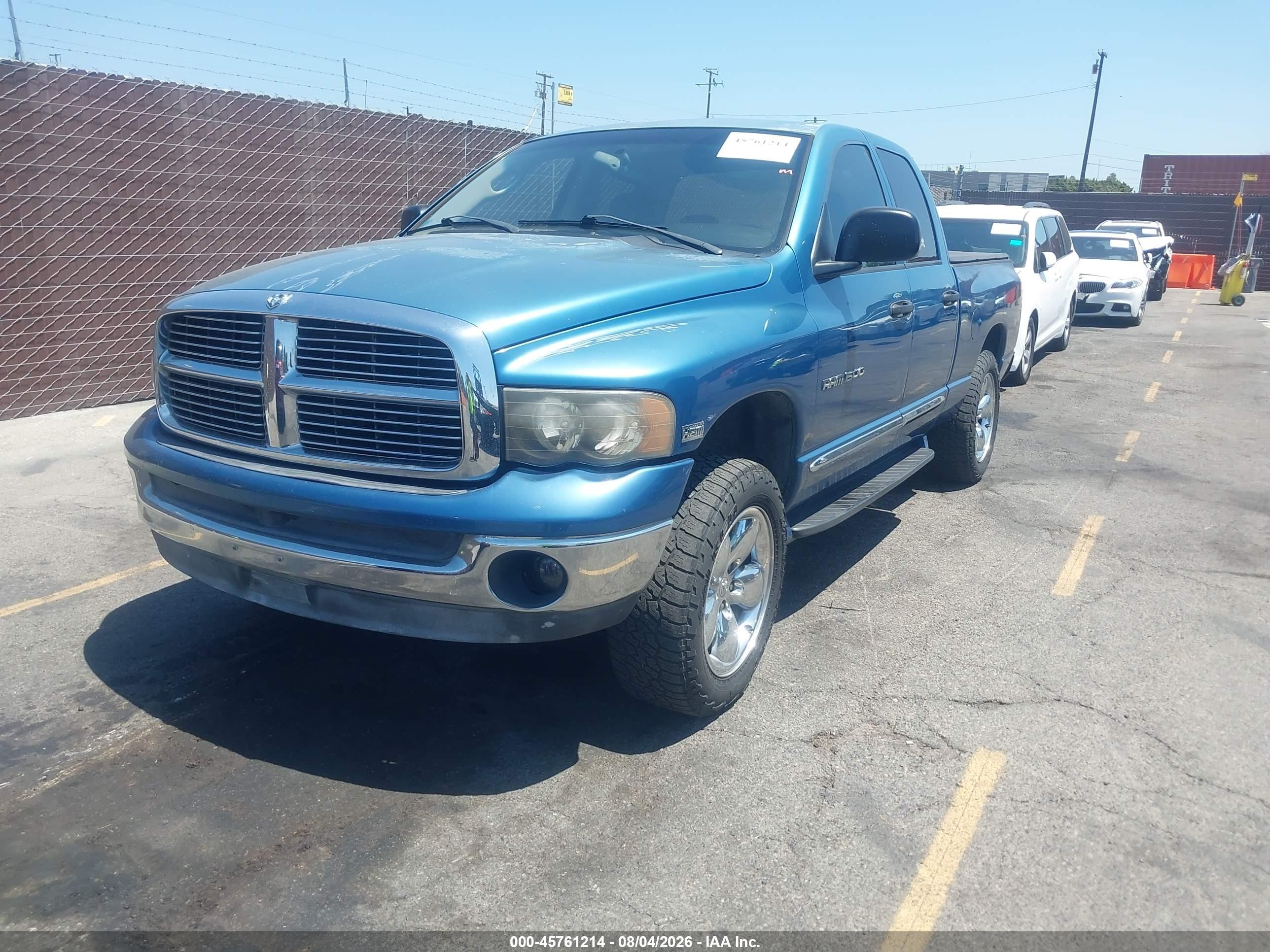 2005 Dodge Ram 1500 Slt/laramie Blue vin: 1D7HU18D55J608155