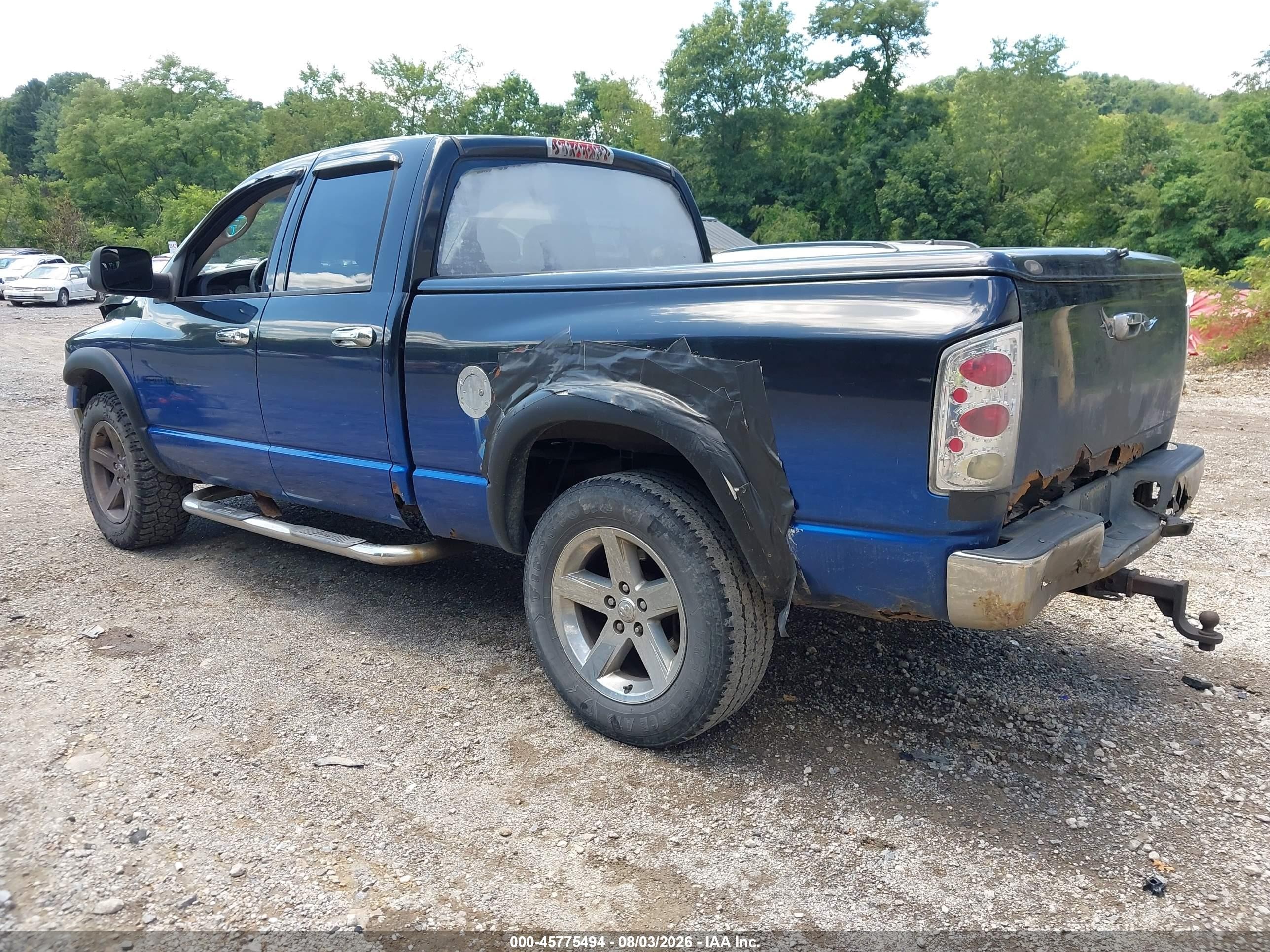 2005 Dodge Ram 1500 Slt/laramie Blue vin: 1D7HU18D55S124108