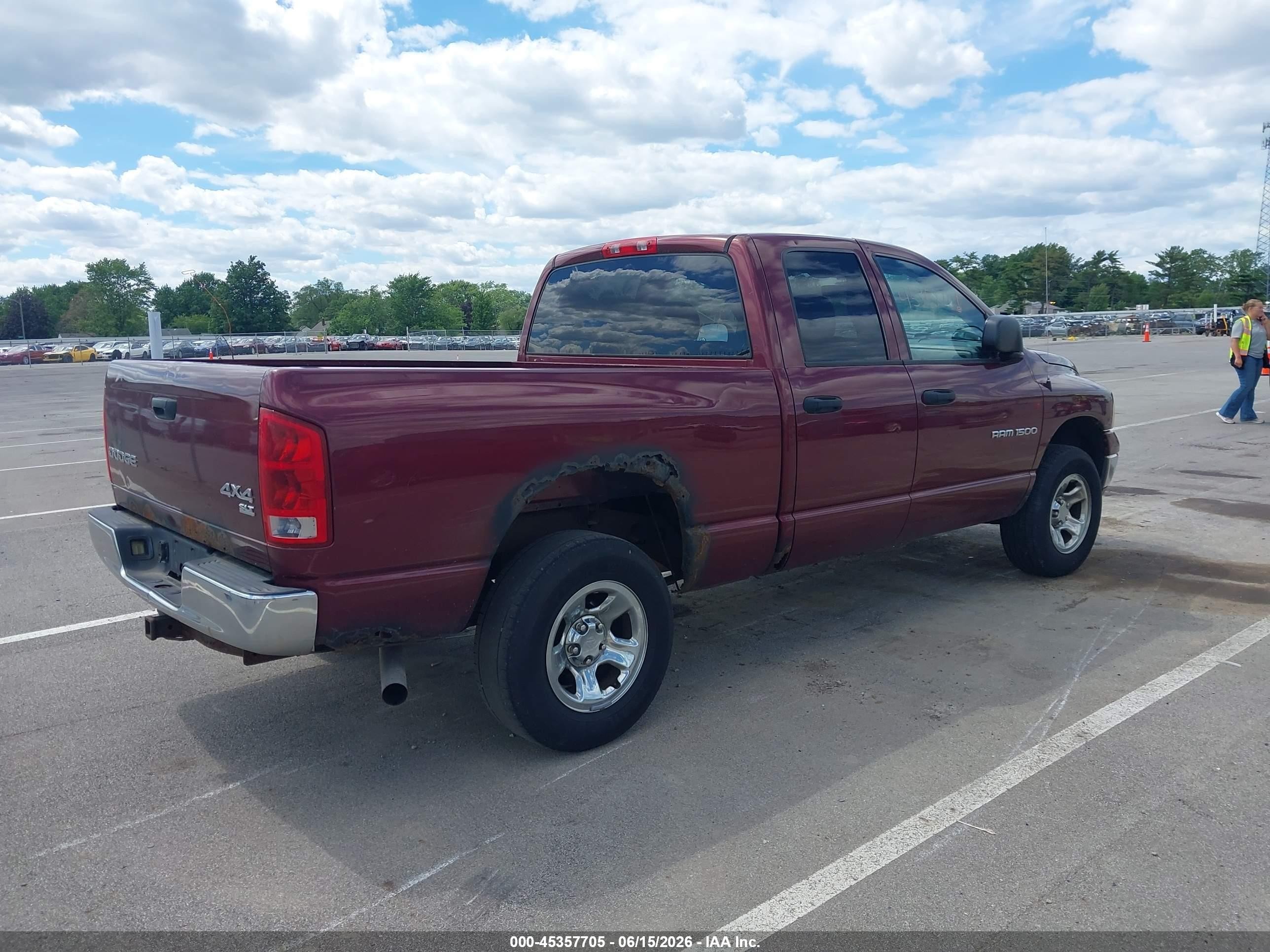 2003 Dodge Ram 1500 Slt/laramie/st Burgundy vin: 1D7HU18D63S282468