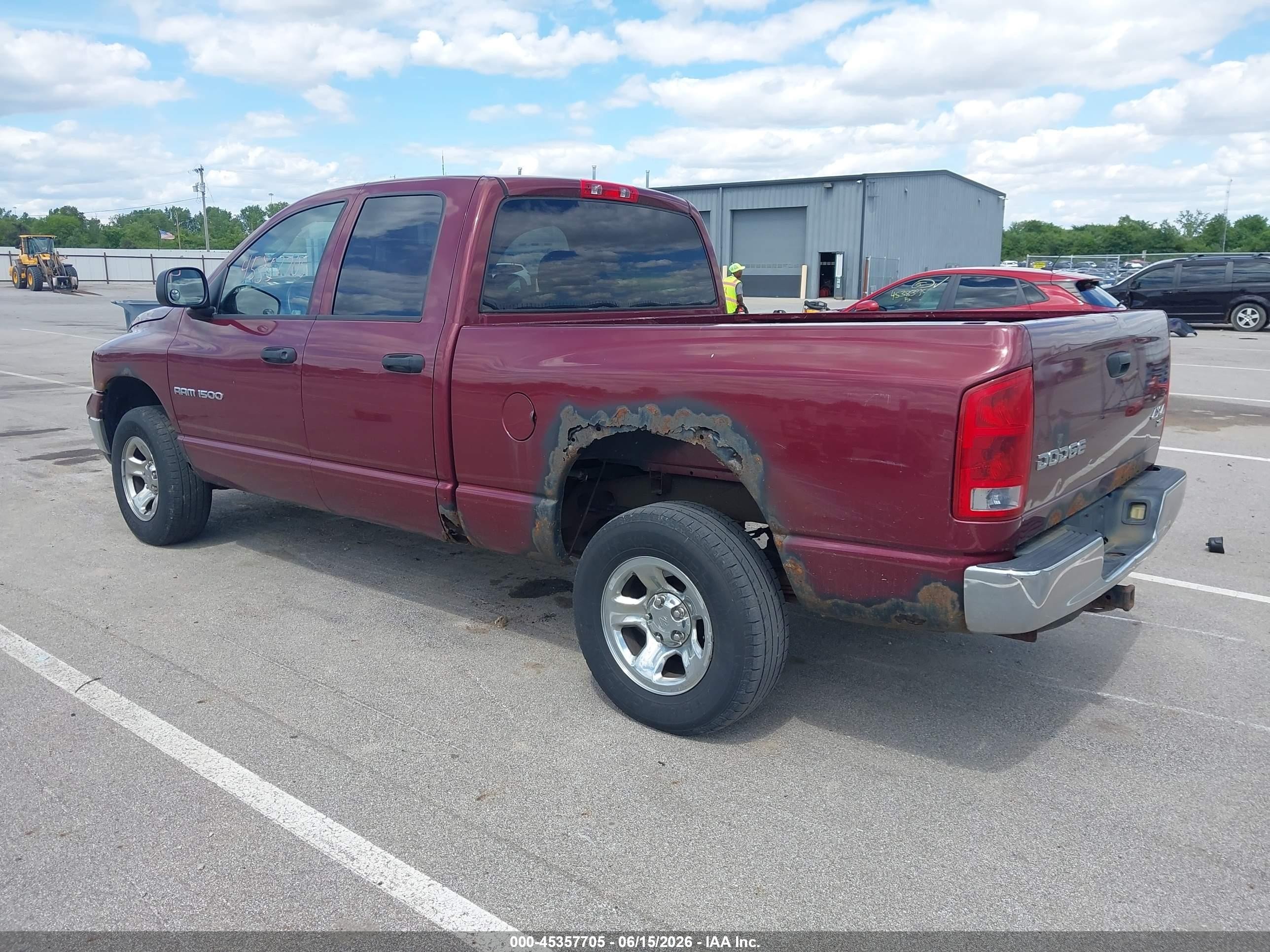2003 Dodge Ram 1500 Slt/laramie/st Burgundy vin: 1D7HU18D63S282468