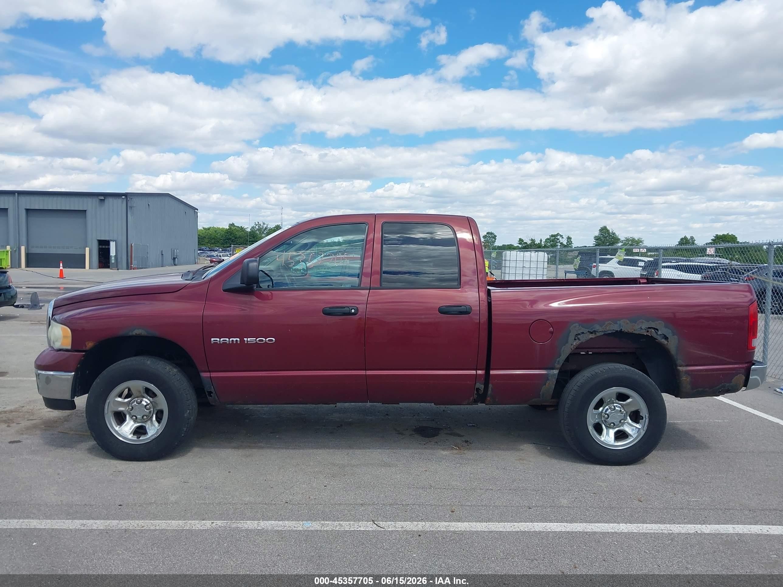 2003 Dodge Ram 1500 Slt/laramie/st Burgundy vin: 1D7HU18D63S282468