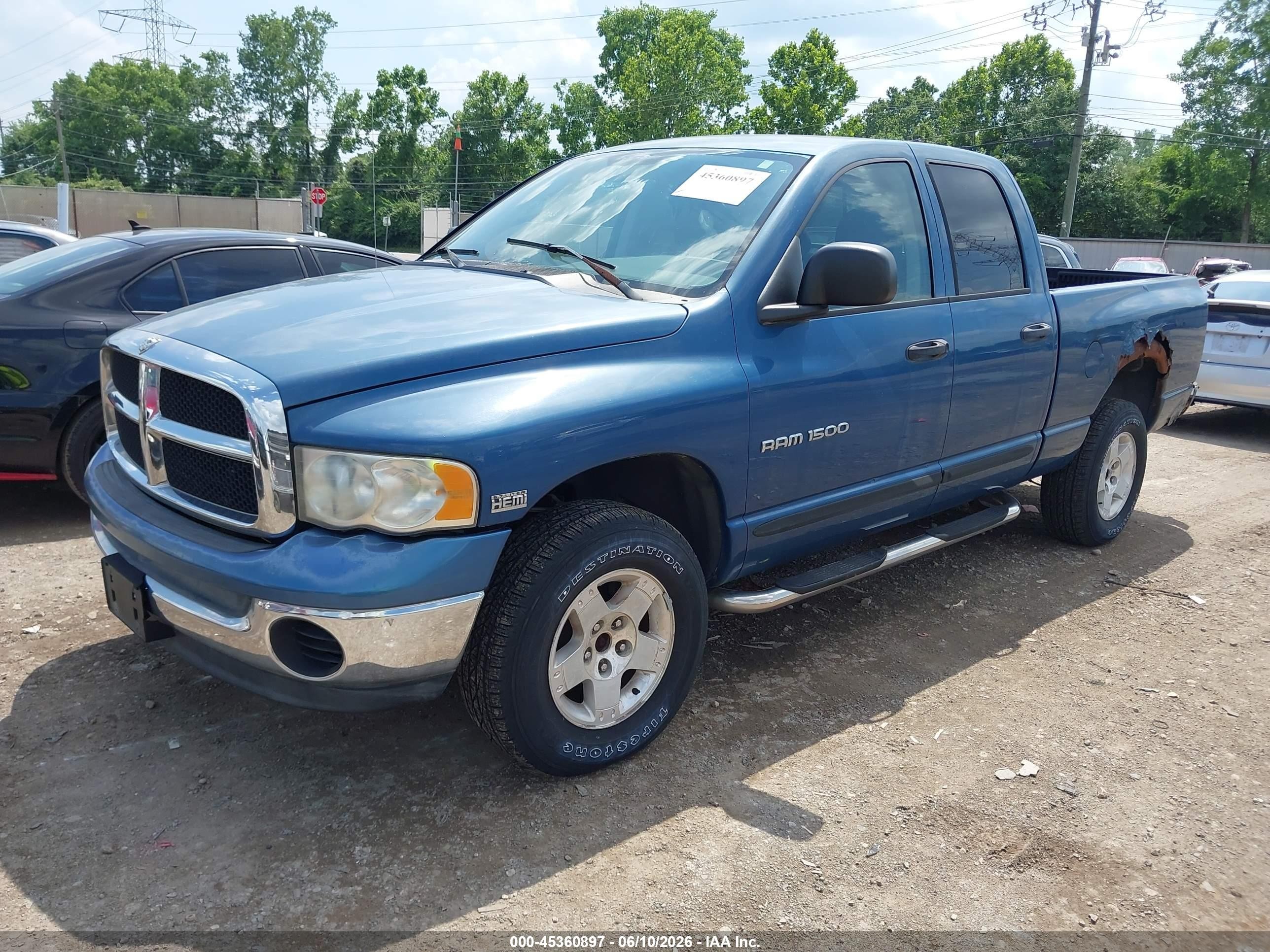 2004 Dodge Ram 1500 Slt/laramie Blue vin: 1D7HU18D64S624972