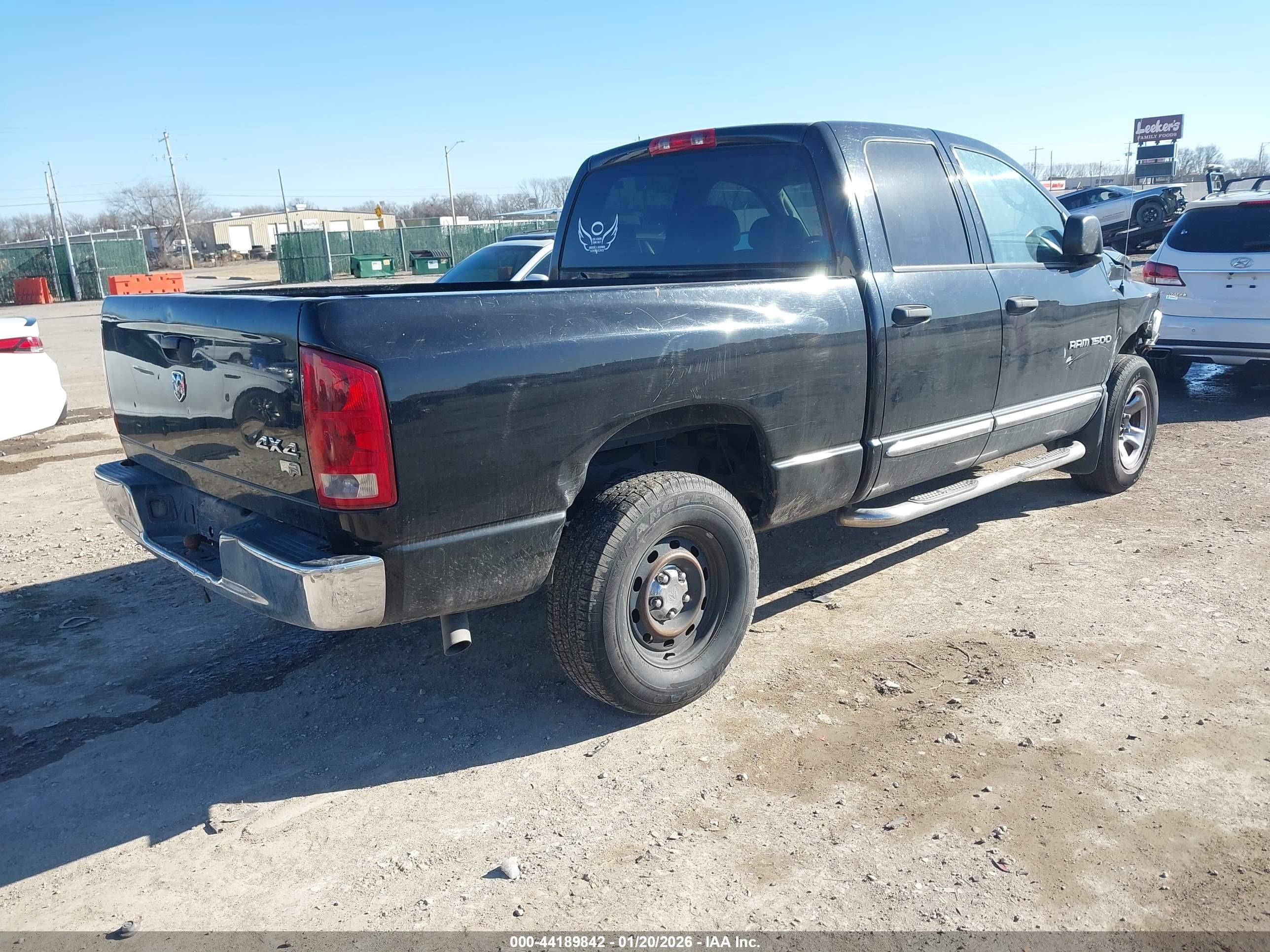 2005 Dodge Ram 1500 Slt/laramie Black vin: 1D7HU18D65S278682
